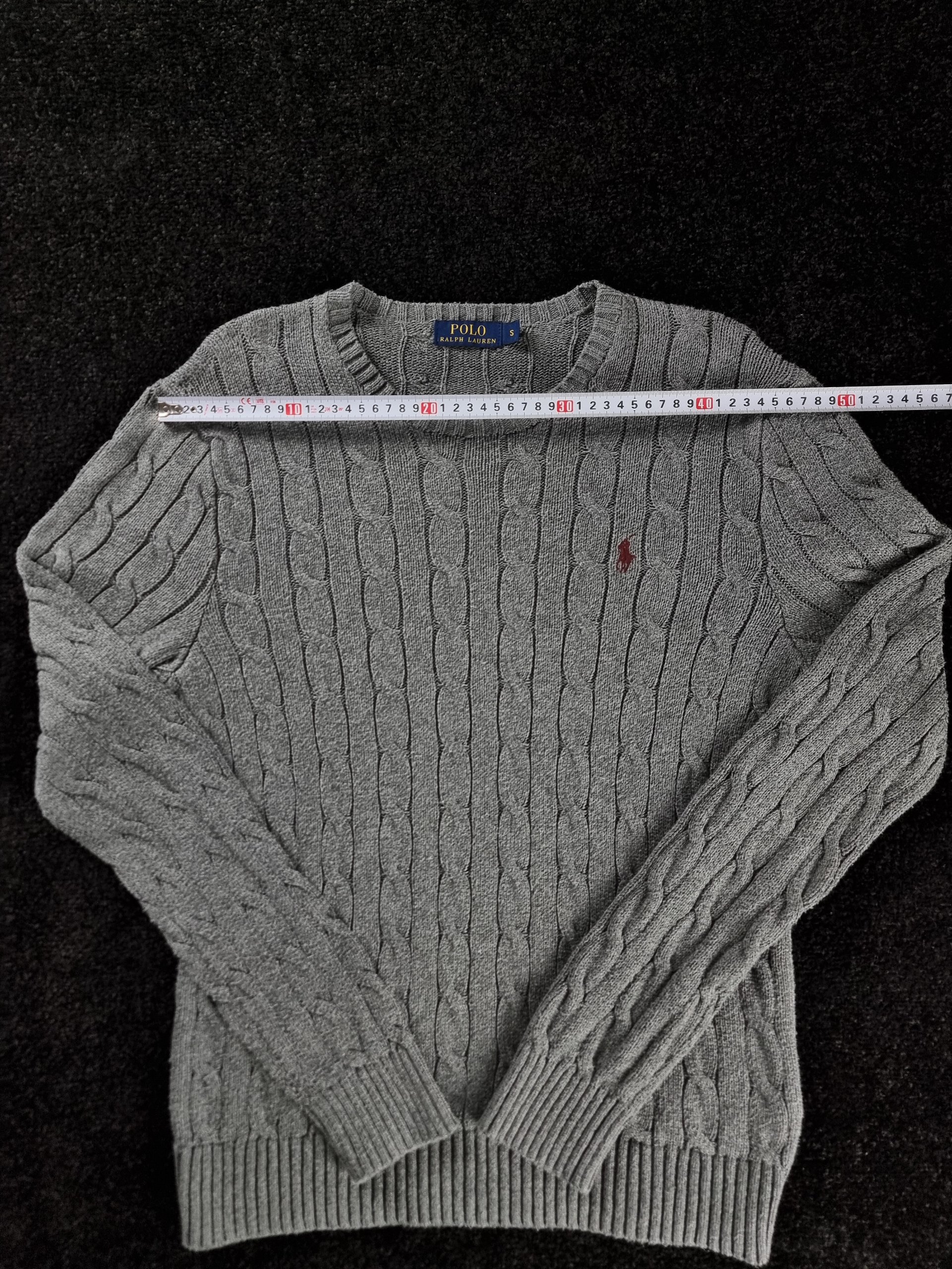 Sweater Cable Knit Polo Ralph Lauren Men S Grey image 10