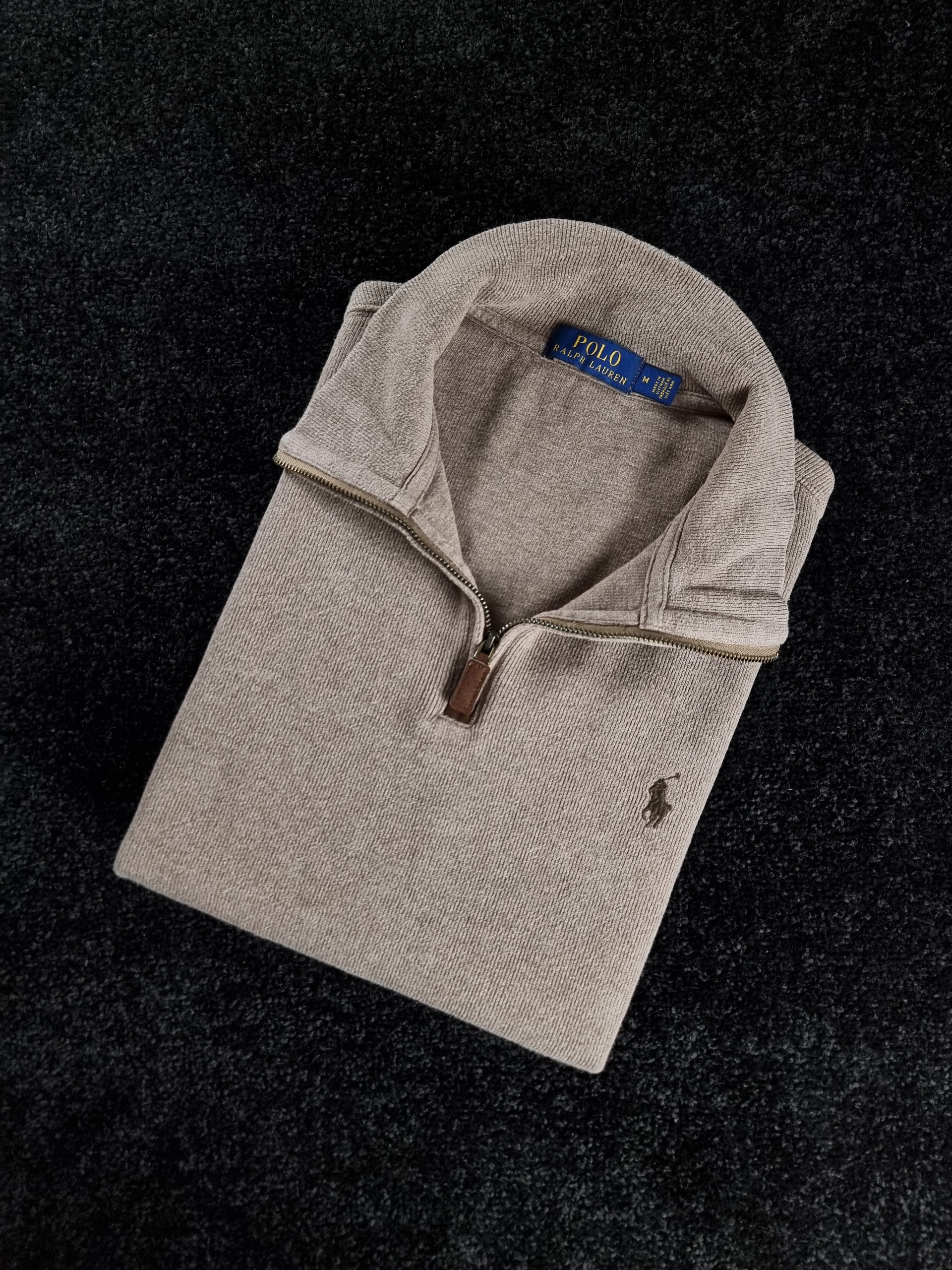 Sweater Half-Zip Polo Ralph Lauren Men's M Beige