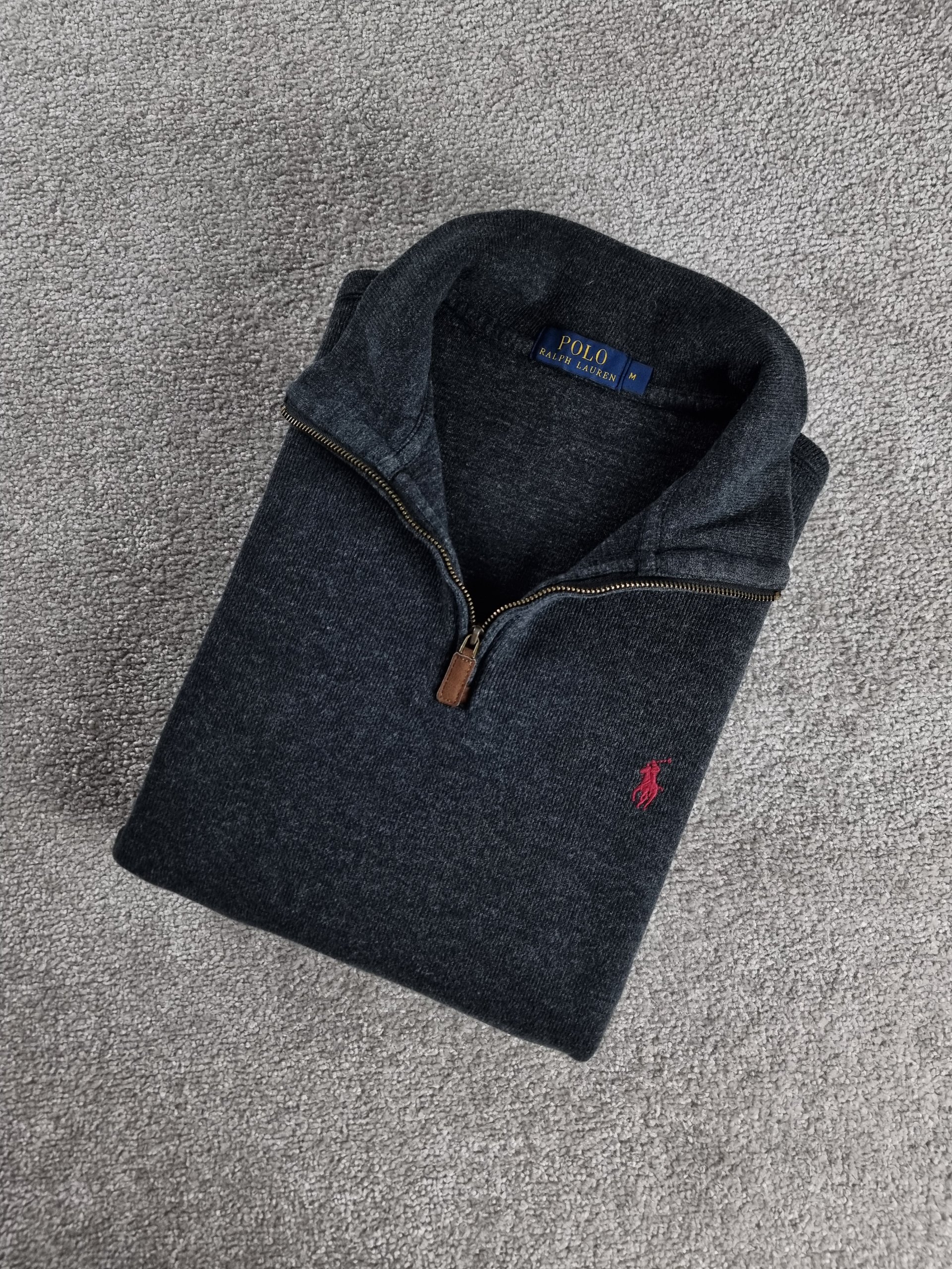 Sweater Half-Zip Polo Ralph Lauren Men's M Dark Grey