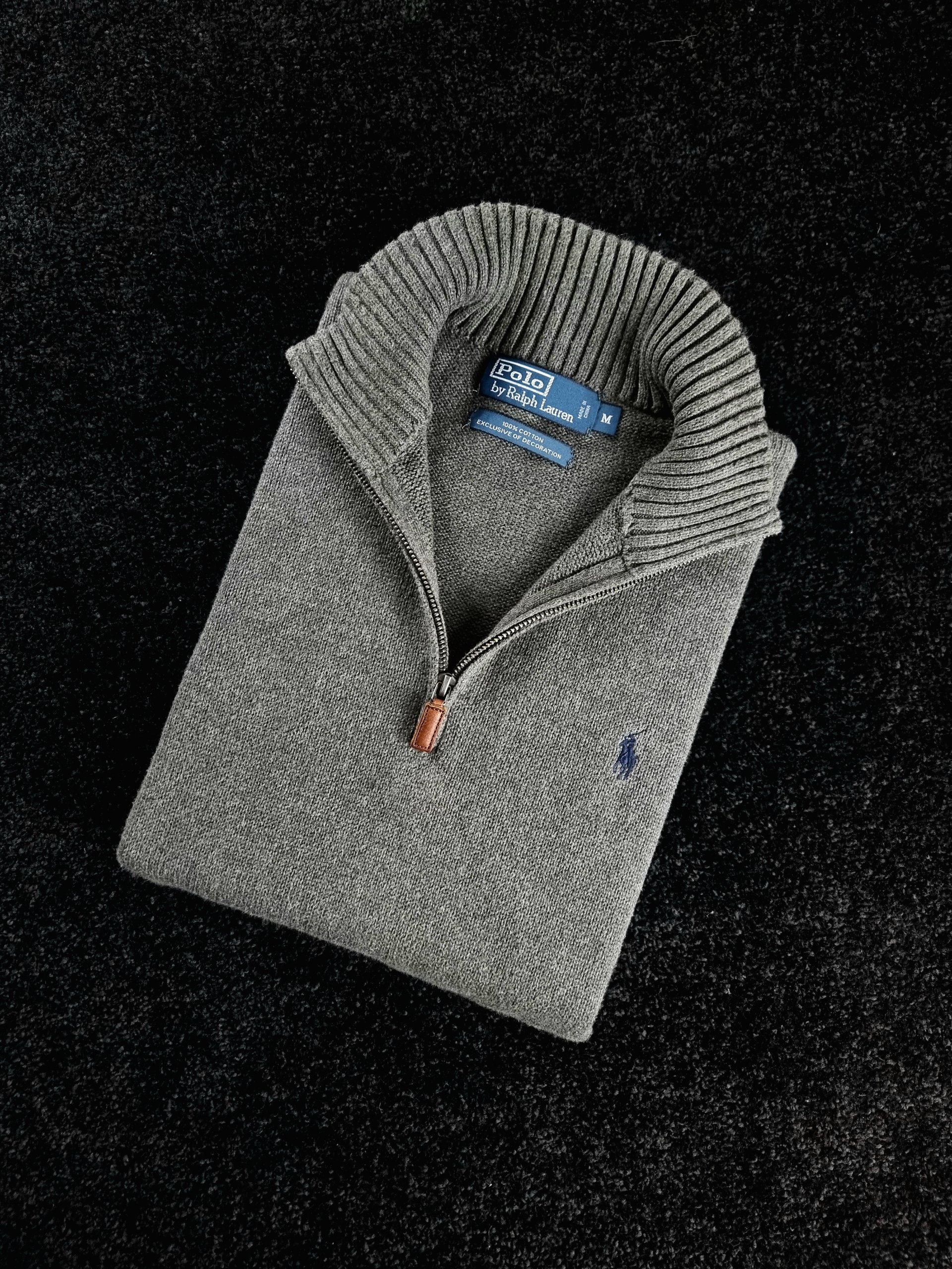 Sweater Half Zip Polo Ralph Lauren Men's M Grey