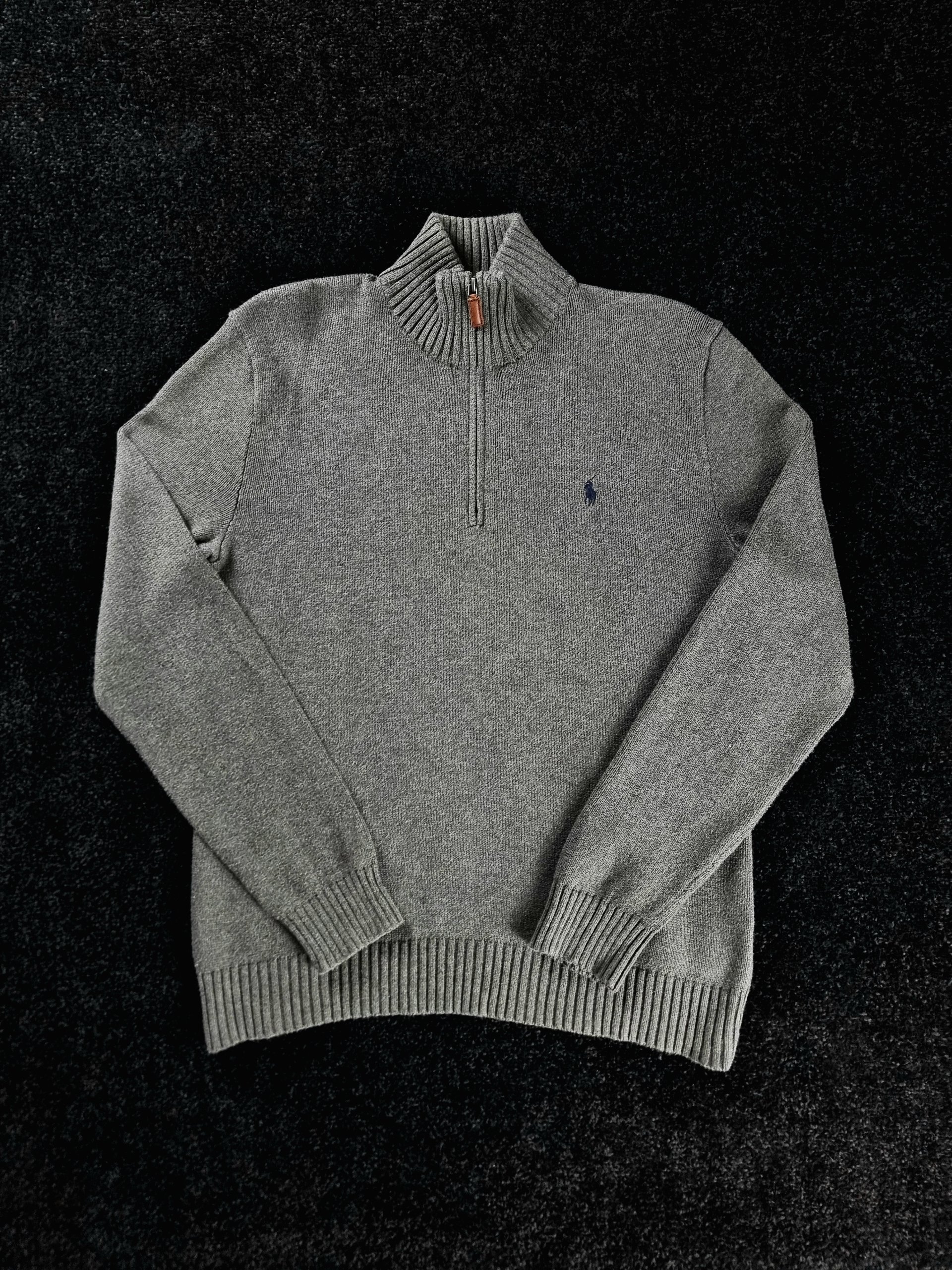 Sweater Half Zip Polo Ralph Lauren Men's M Grey image 2