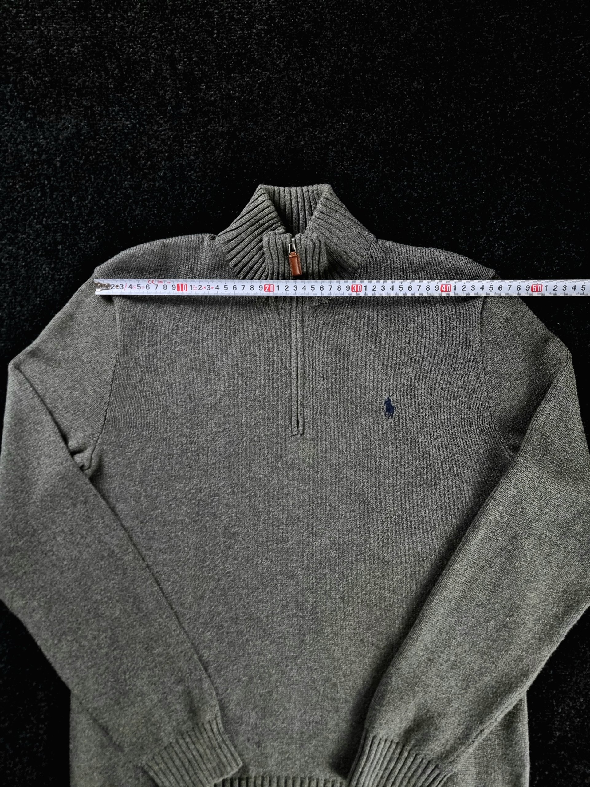 Sweater Half Zip Polo Ralph Lauren Men's M Grey image 10