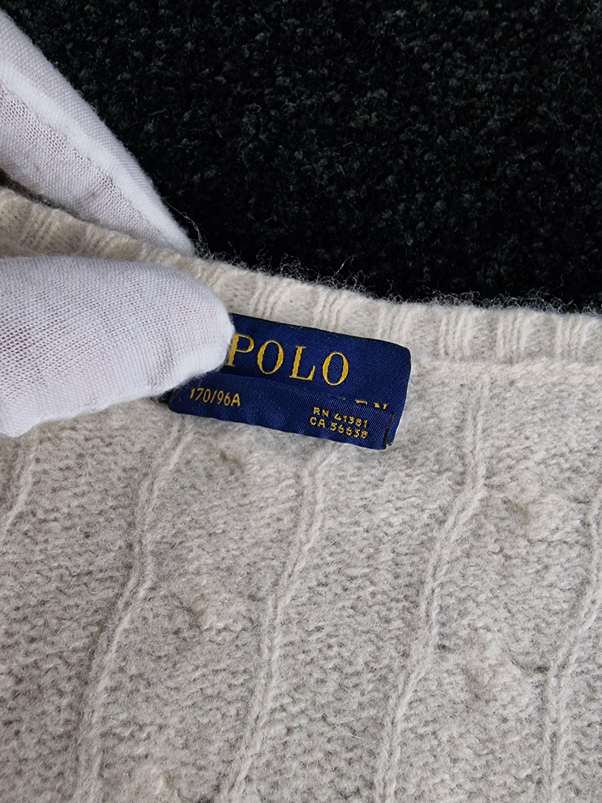 Sweater Cable Knit Polo Ralph Lauren Women's S White image 4