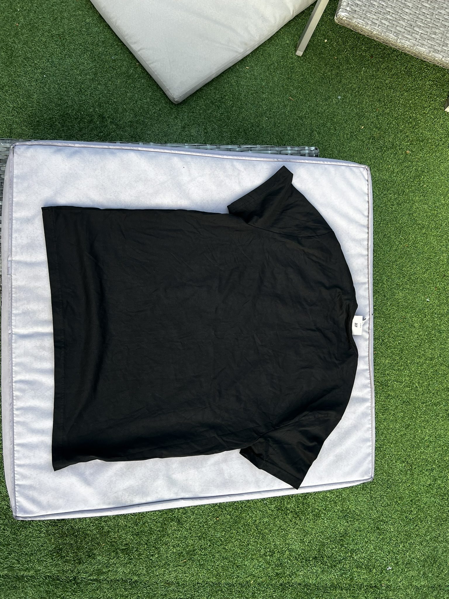 H&M Black Slim Fit T-Shirt Large image 3