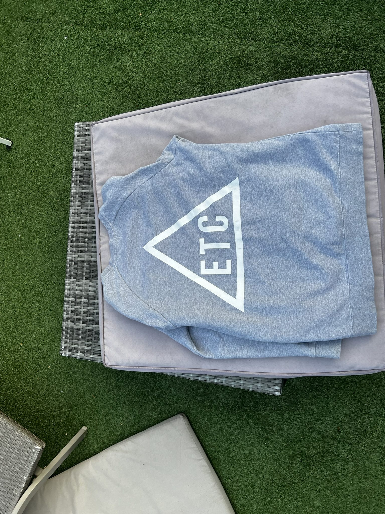 ETC Grey Unisex Cotton Fleece Sweatshirt Large image 4