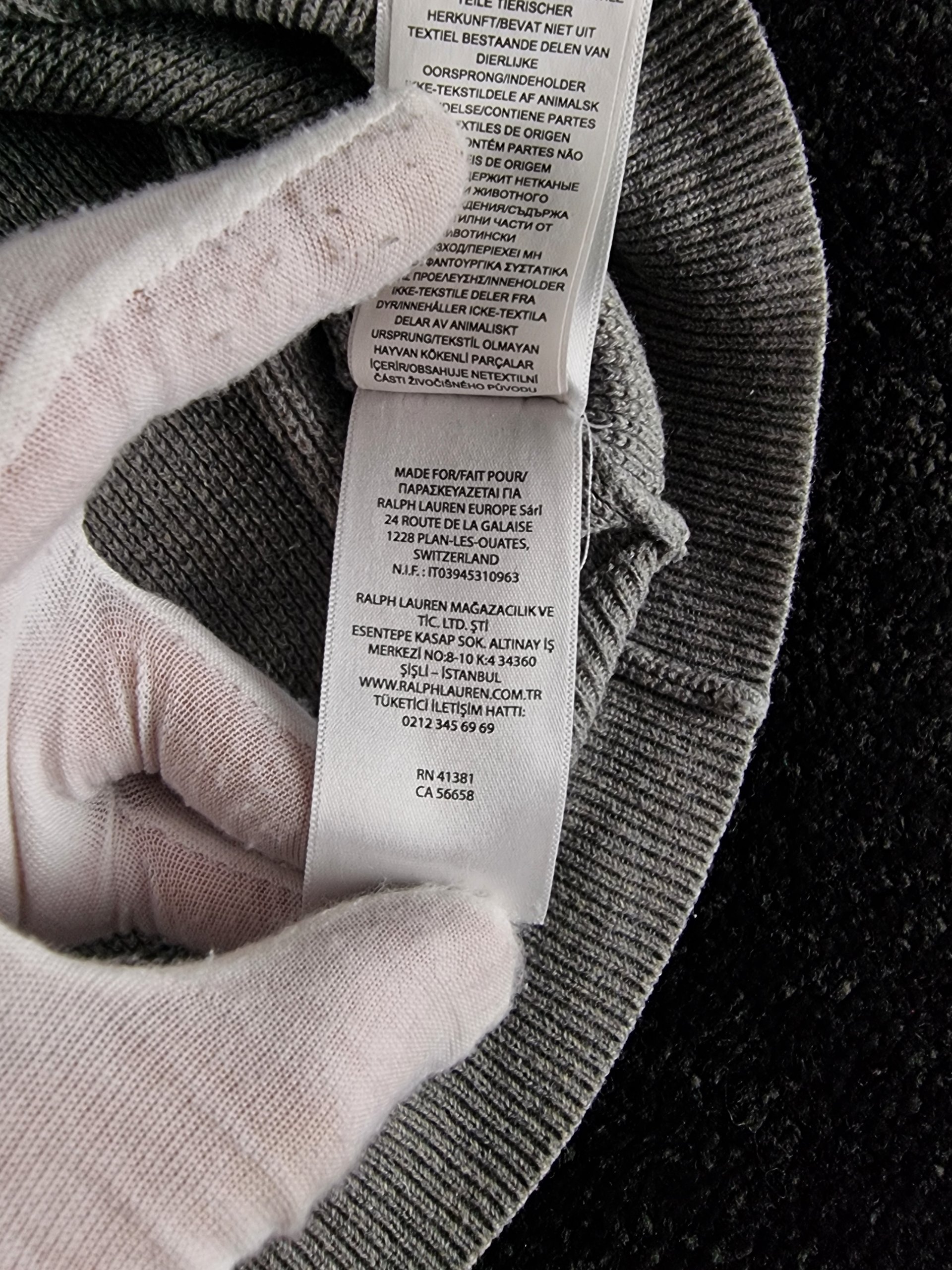 Sweater Half-Zip Polo Ralph Lauren Men M Grey image 9