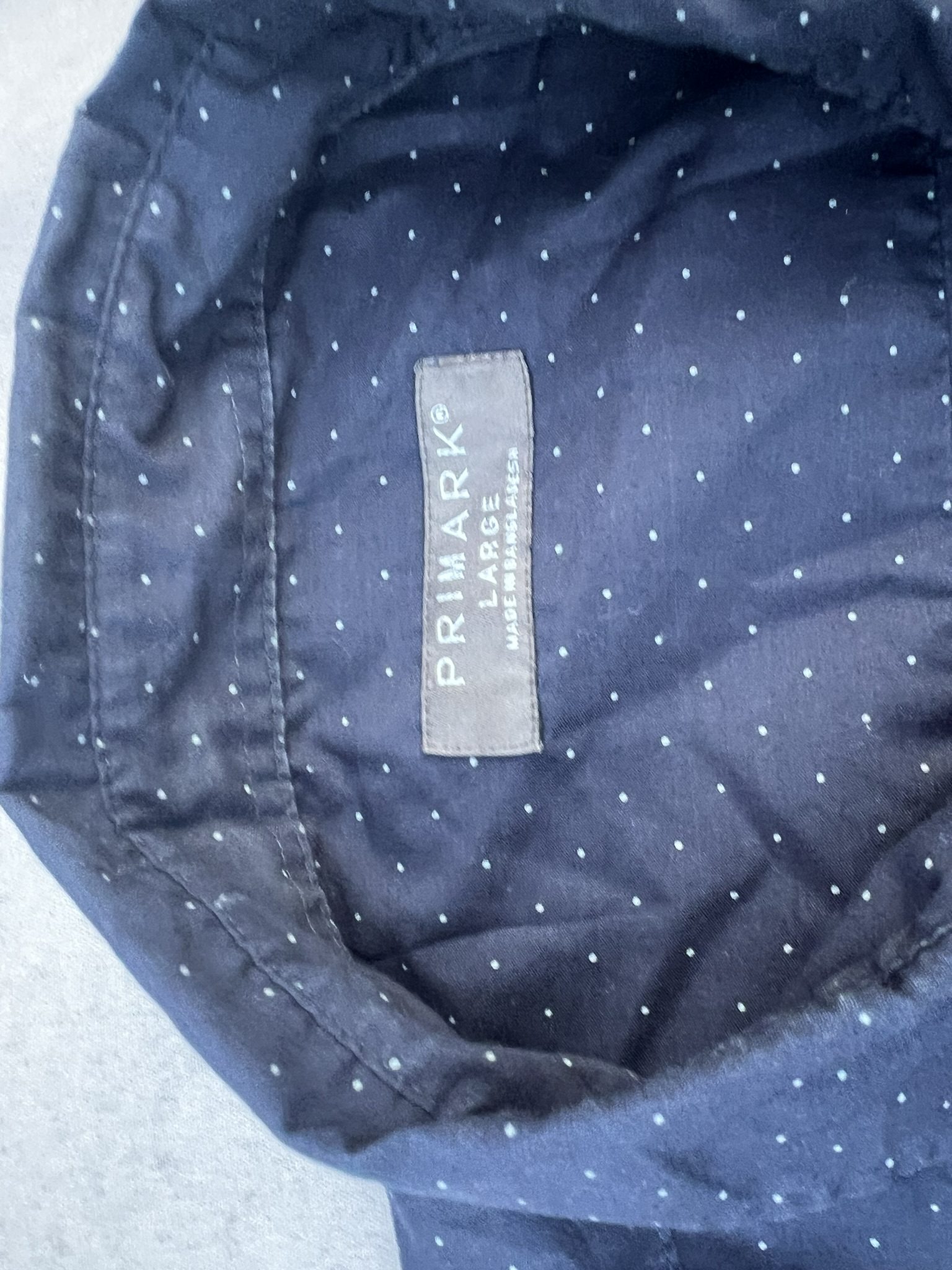 Primark Navy & White Polka Dot Shirt Large image 4
