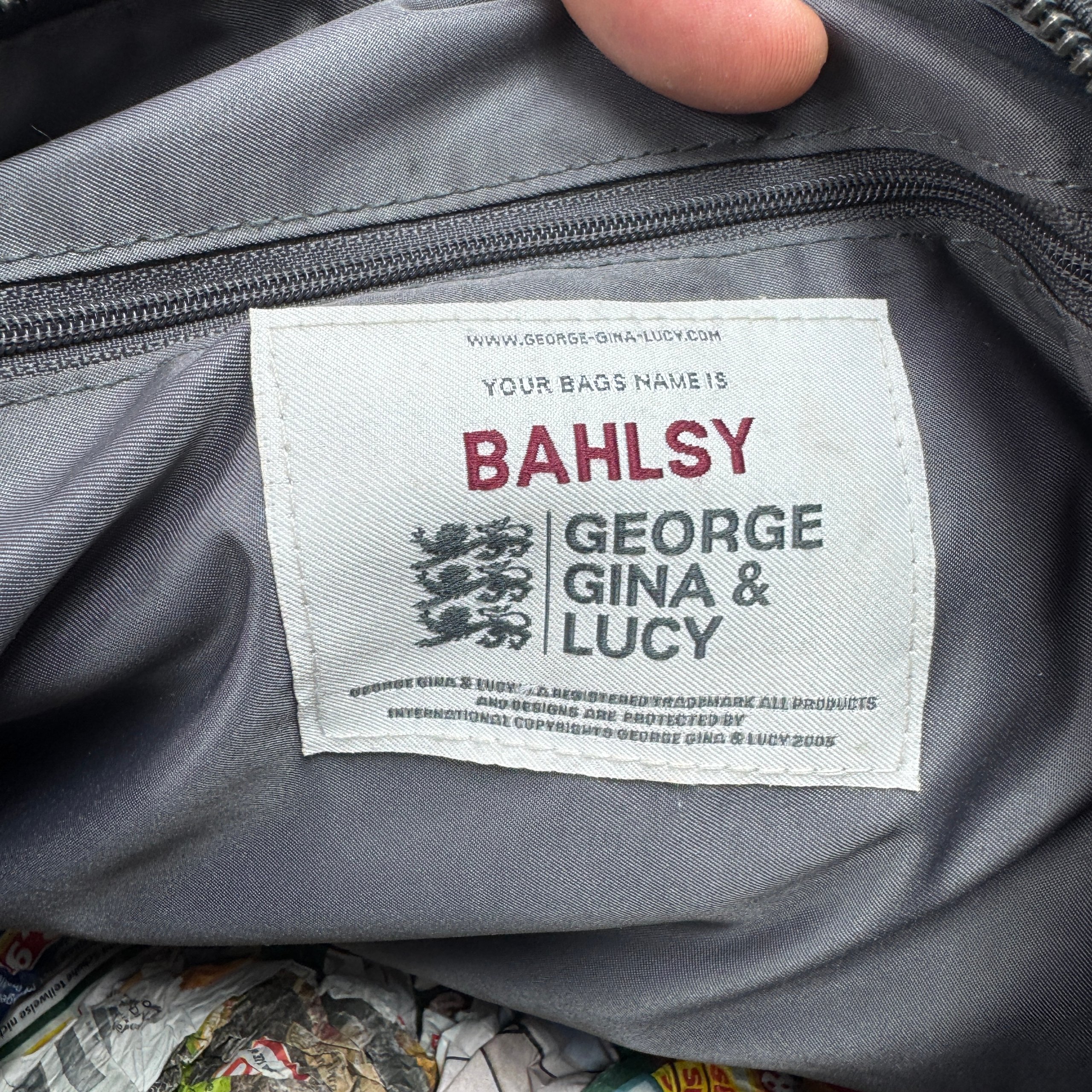 George Gina & Lucy Bahlsy Y2K GGL Avante-garde Black Nylon Tote Bag One Size image 10