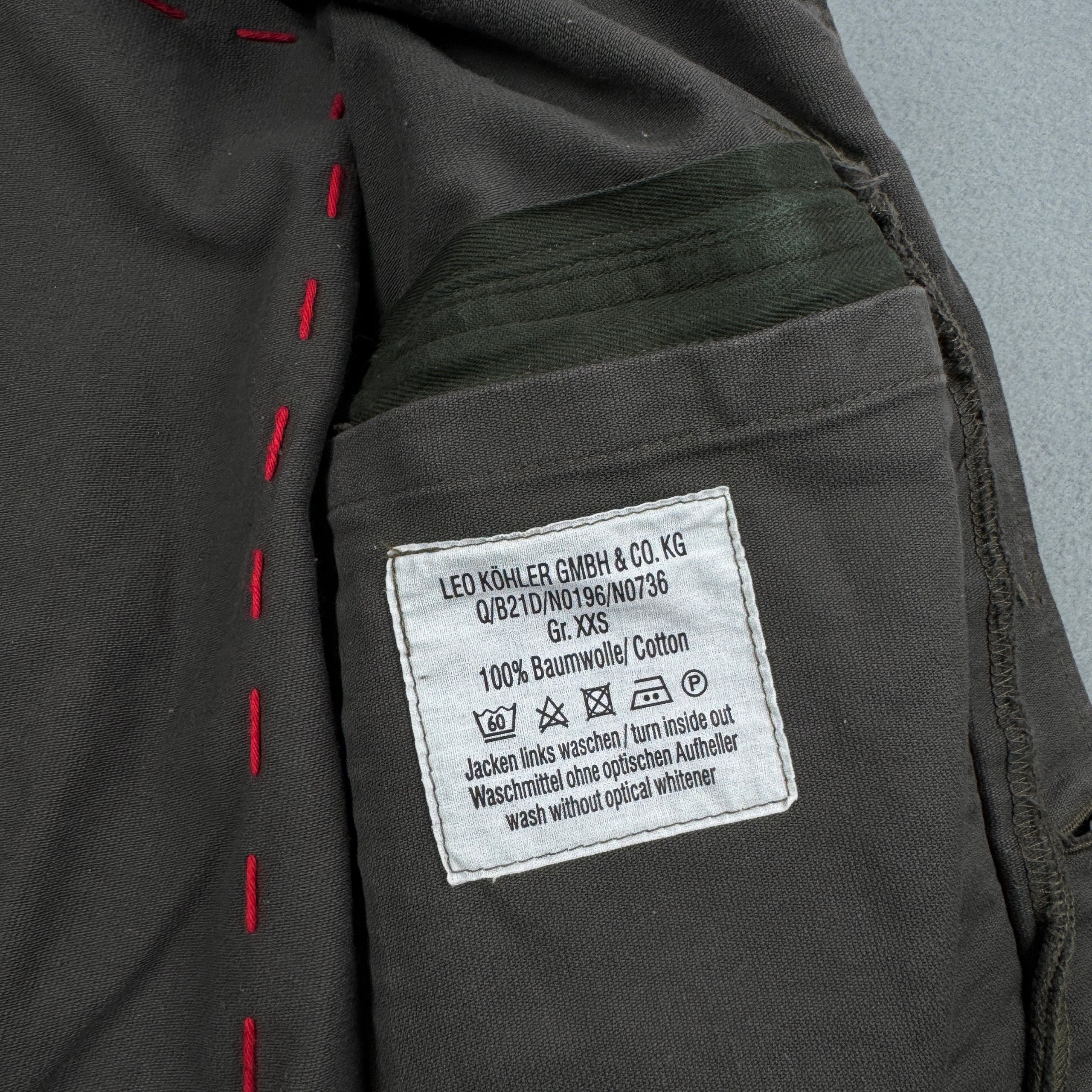 Leo Köhler Custom Military Avant-garde Cotton Jacket Size XXS image 9