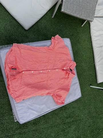 Superdry Coral Linen Short Sleeve Shirt Large