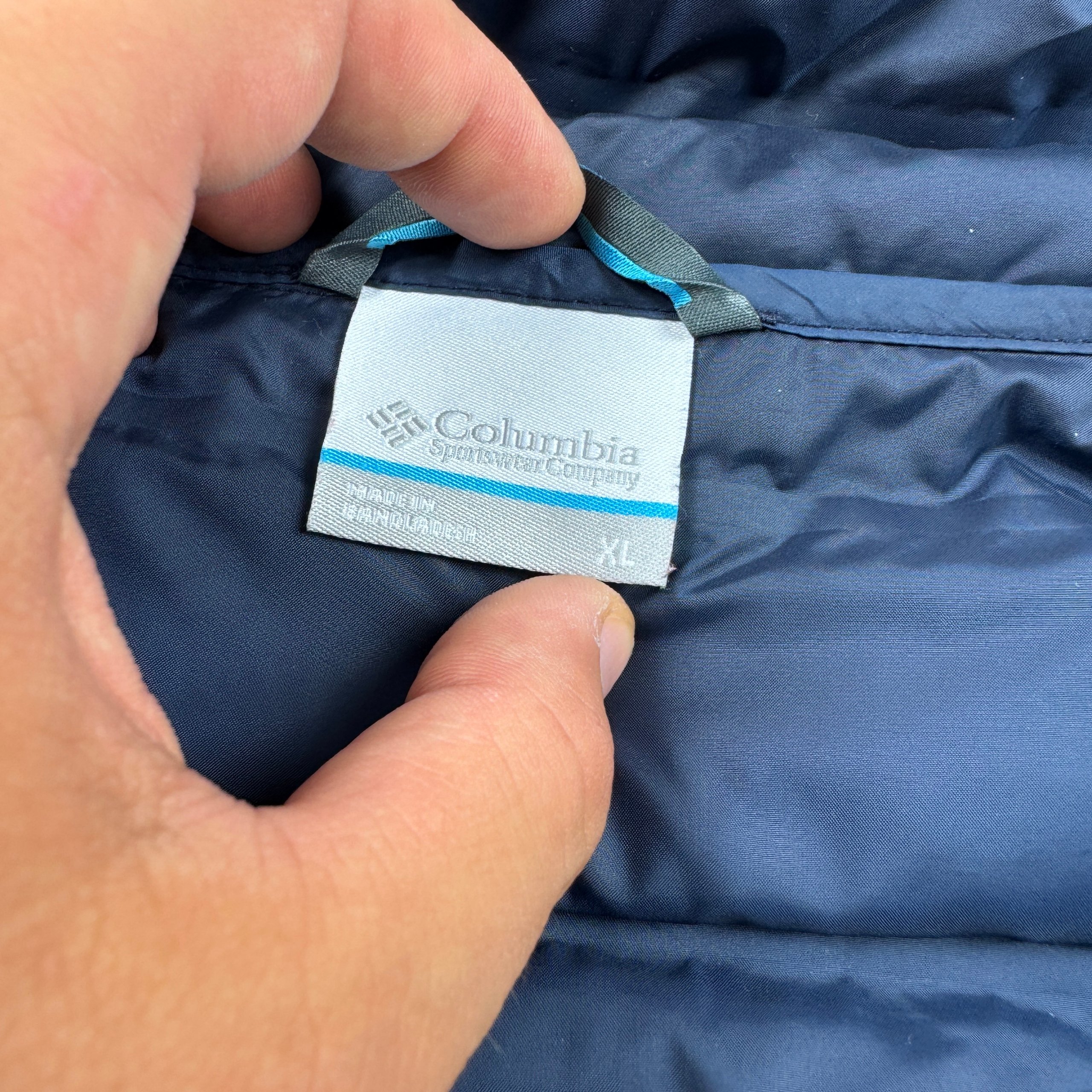 Columbia 650 Navy Puffer Jacket Lightweight Warm Men`s Size XL image 8