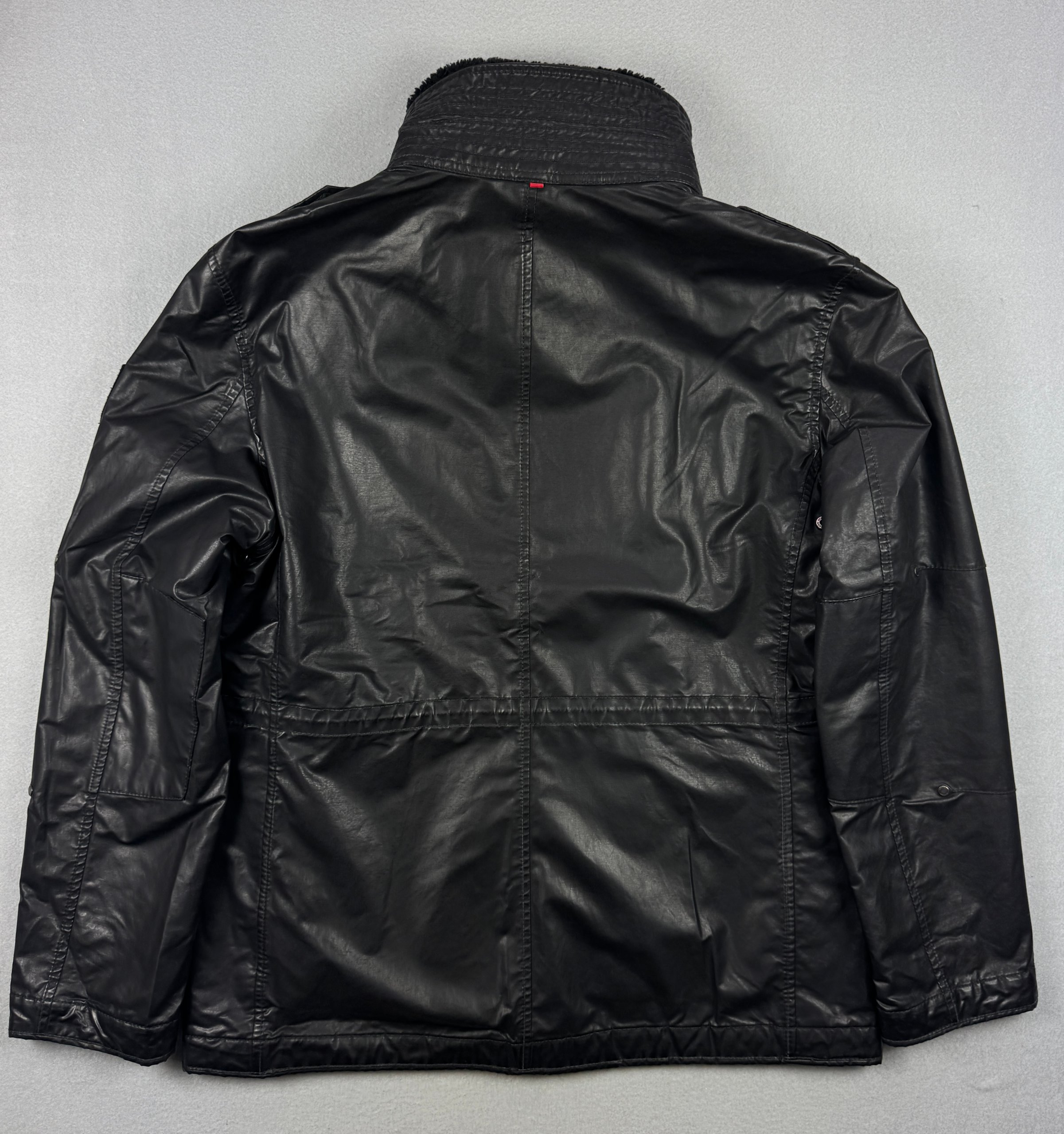 Strellson Swiss Cross Revival-W Black Faux Jacket Sherpa Size L image 2