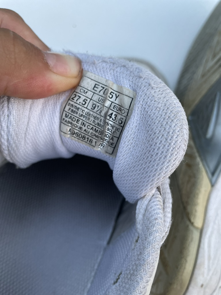 Asics White Synthetic Leather & Rubber Trainers US 9.5 image 4