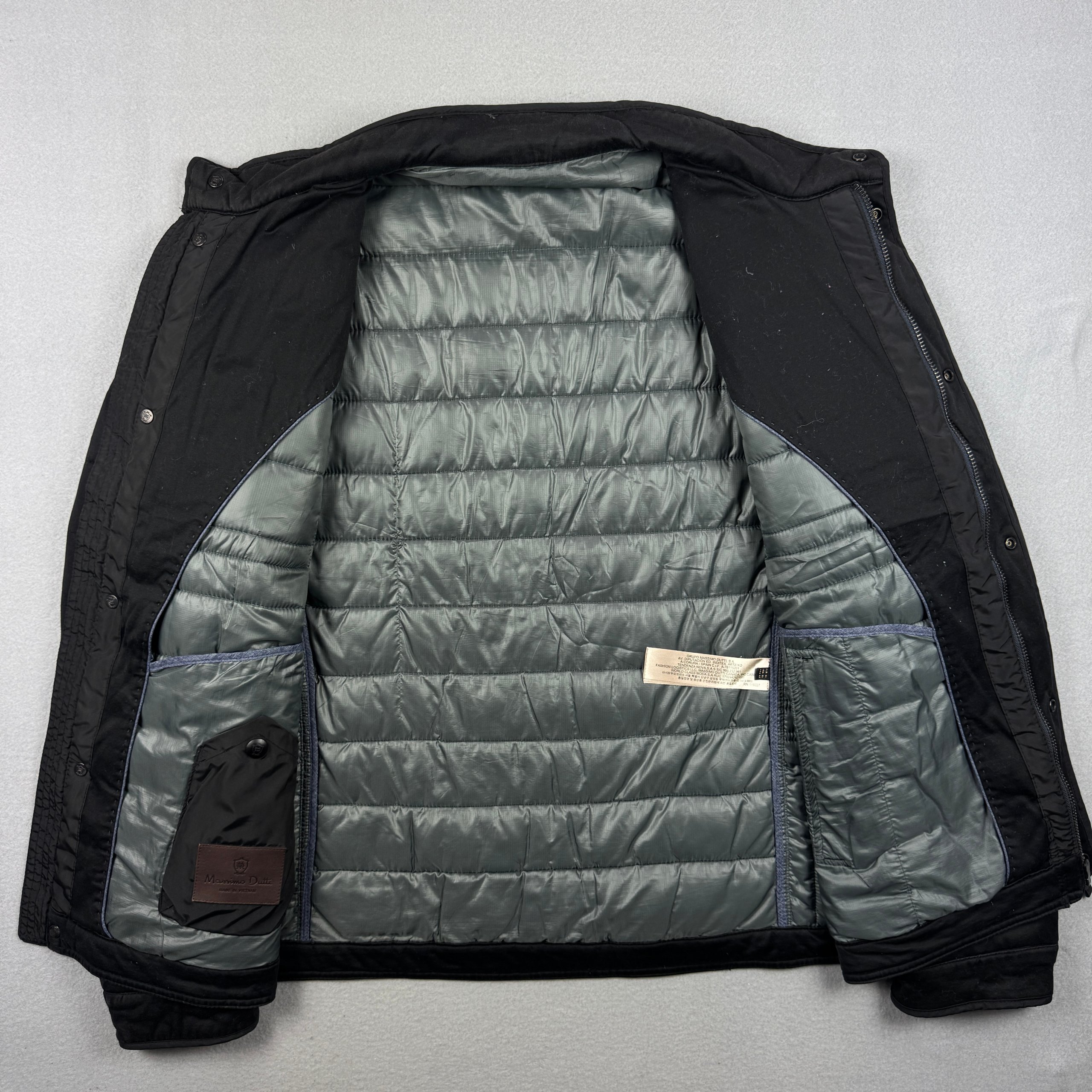 Men`s Massimo Dutti Black Quilted Warm Jacket Size L-XL image 3