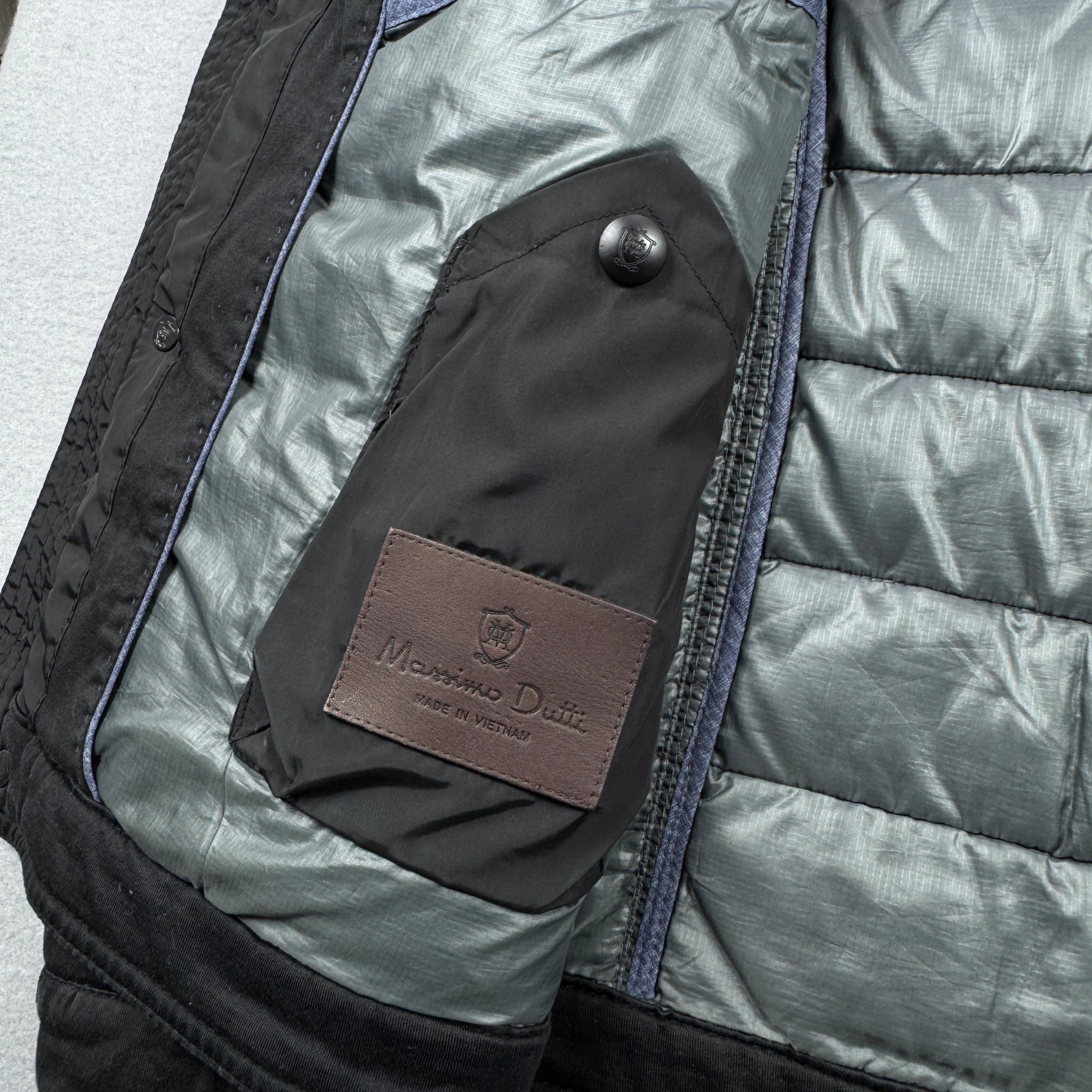 Men`s Massimo Dutti Black Quilted Warm Jacket Size L-XL image 8