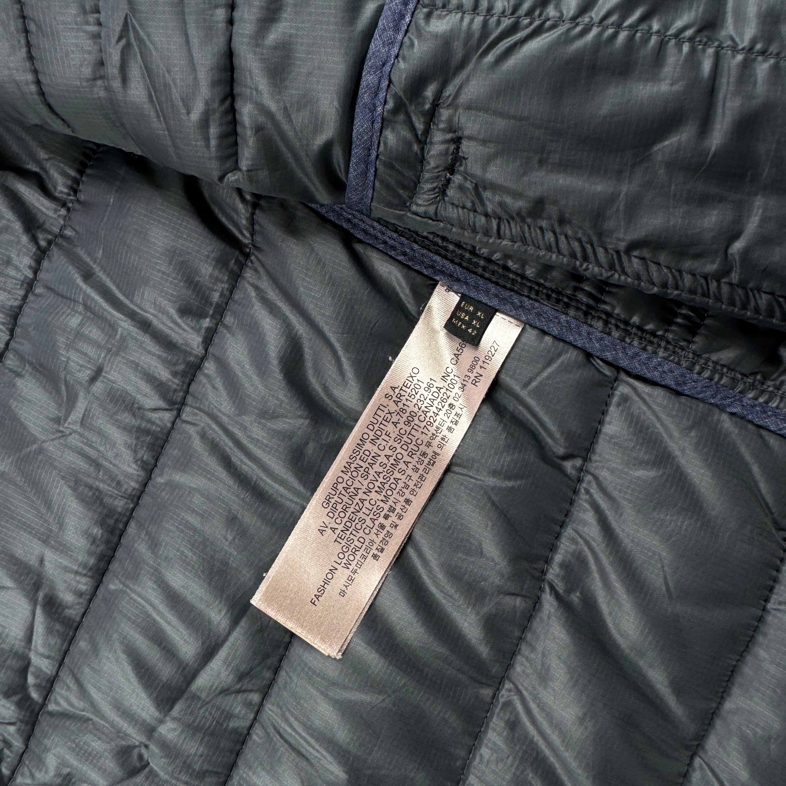 Men`s Massimo Dutti Black Quilted Warm Jacket Size L-XL image 9