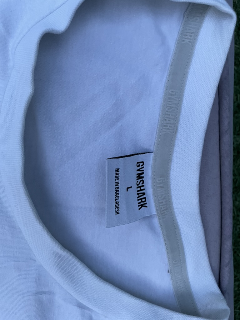 Gymshark White Men's T-Shirt Large Minimal Logo image 3