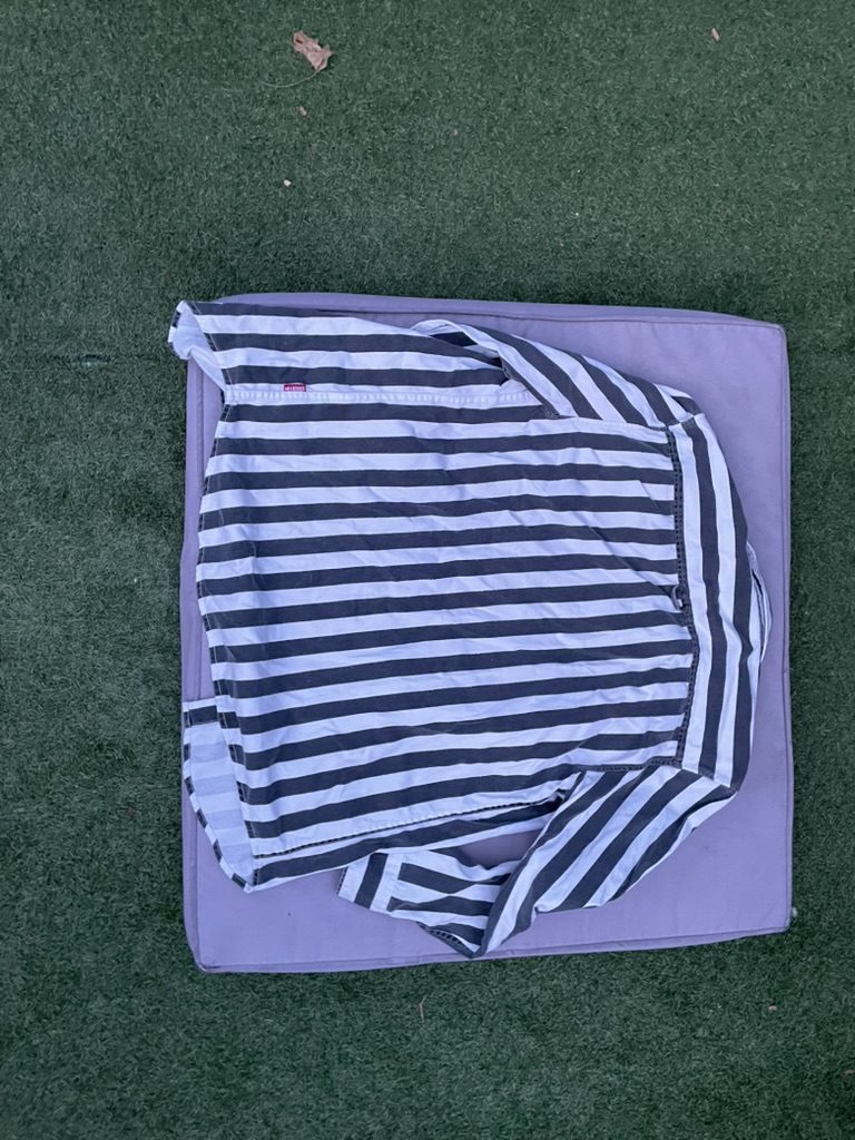Bershka Black & White Striped Shirt Small image 3