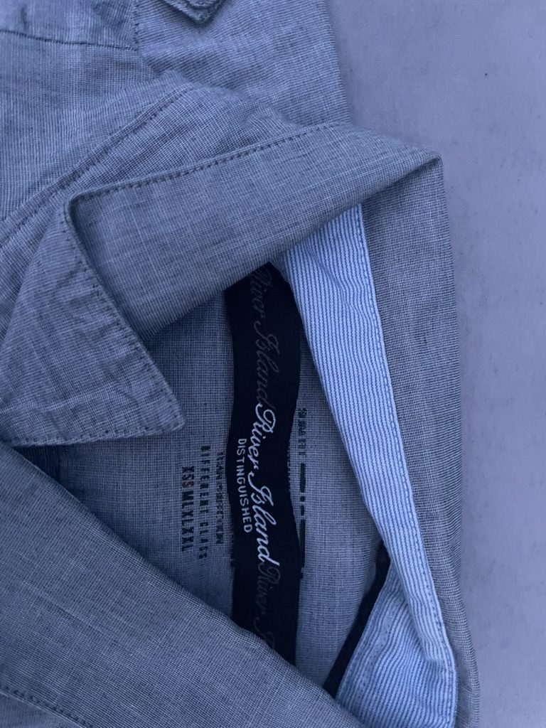 River Island Men's Light Blue Button-Down Shirt M image 2
