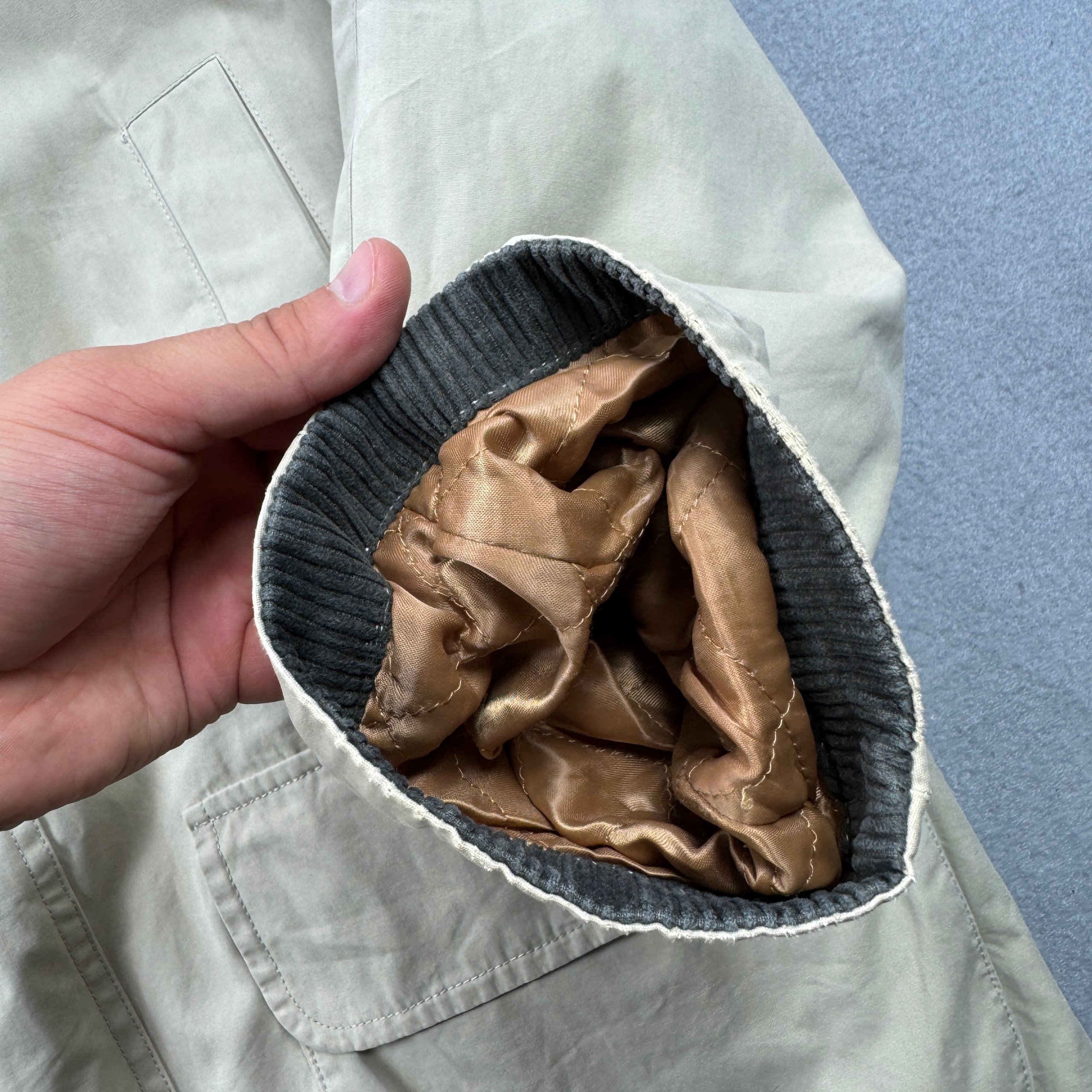 Burberrys Vintage Beige Cotton Men`s Jacket Classic Check Lining Size 56 / XXL image 8