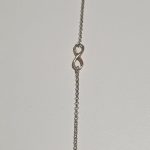 925 Sterling Silver Infinity Charm Chain Bracelet .b7