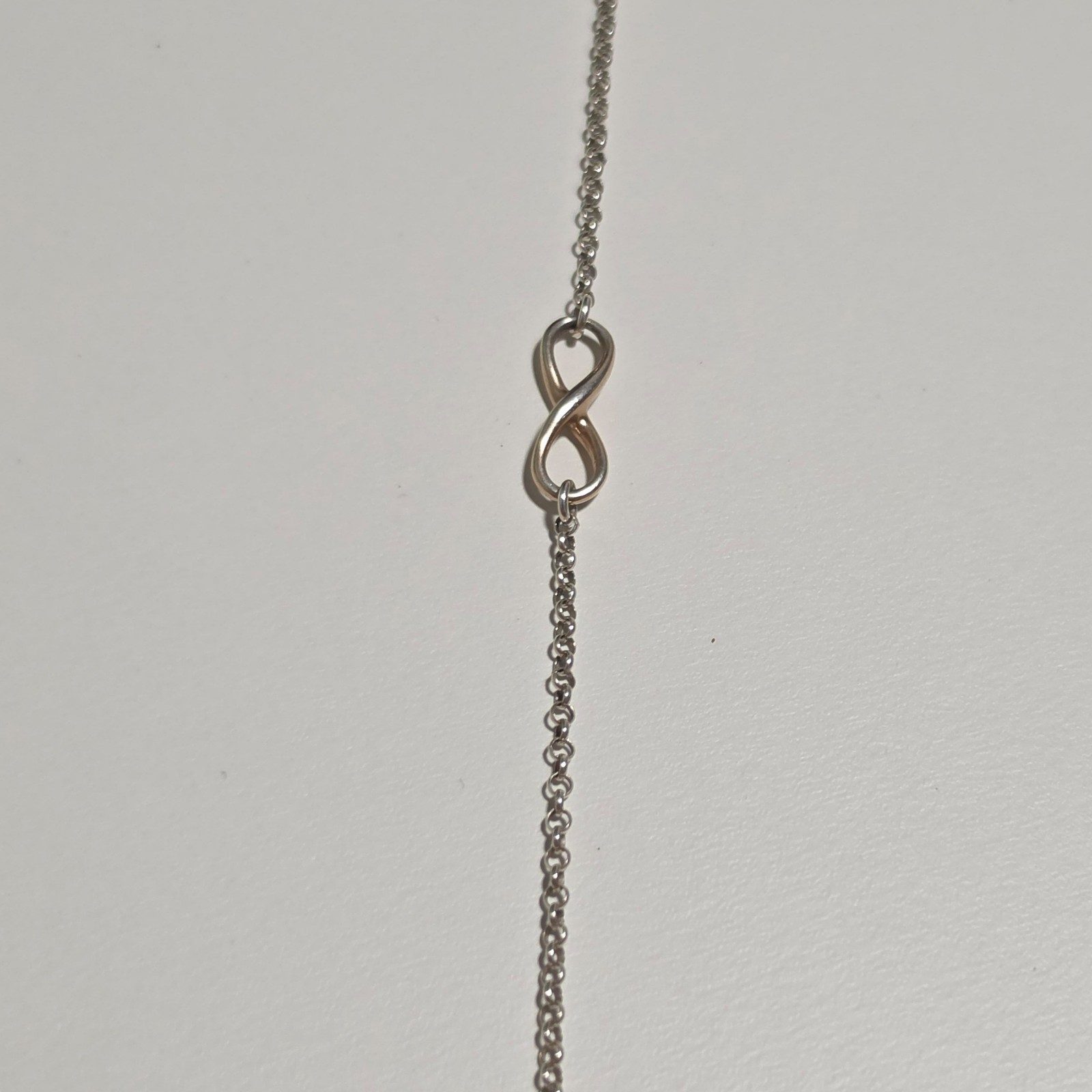 925 Sterling Silver Infinity Charm Chain Bracelet .b7