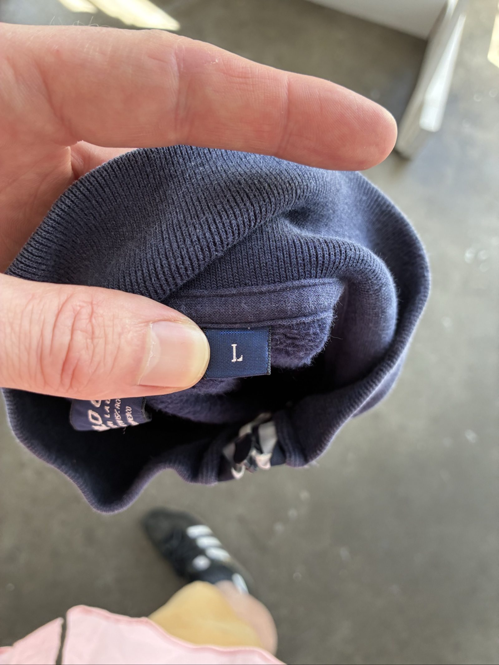 Vintage Polo Golf Ralph Lauren Navy Half-Zip Sweatshirt Large Cotton Acrylic image 4