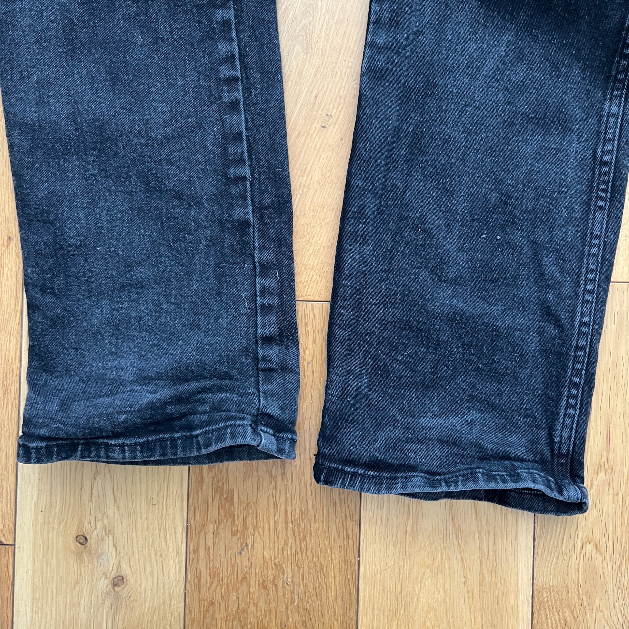 Wrangler Texas Jeans Men's W34 L36 Faded Black Stretch Straight Fit Denim image 2