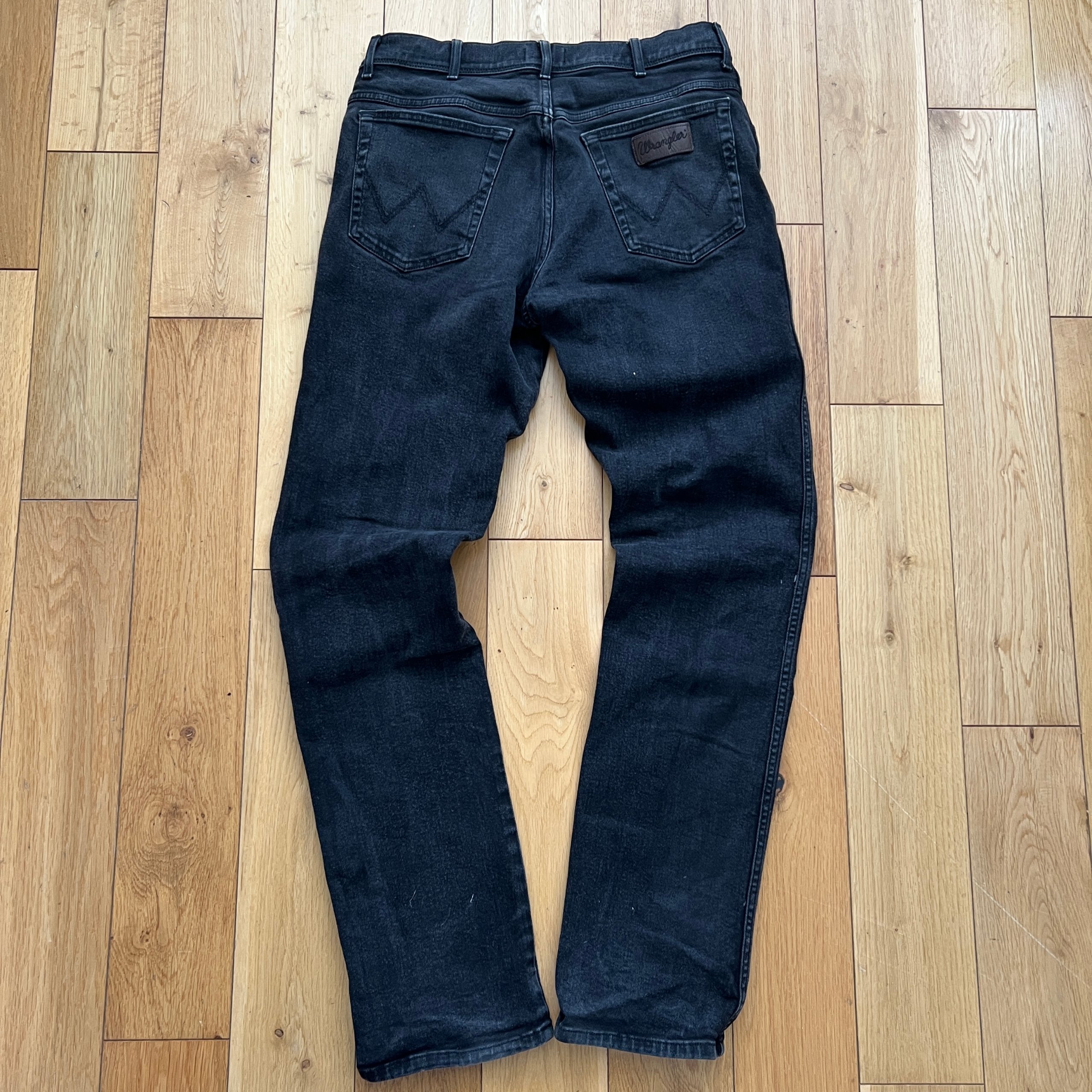 Wrangler Texas Jeans Men's W34 L36 Faded Black Stretch Straight Fit Denim image 5