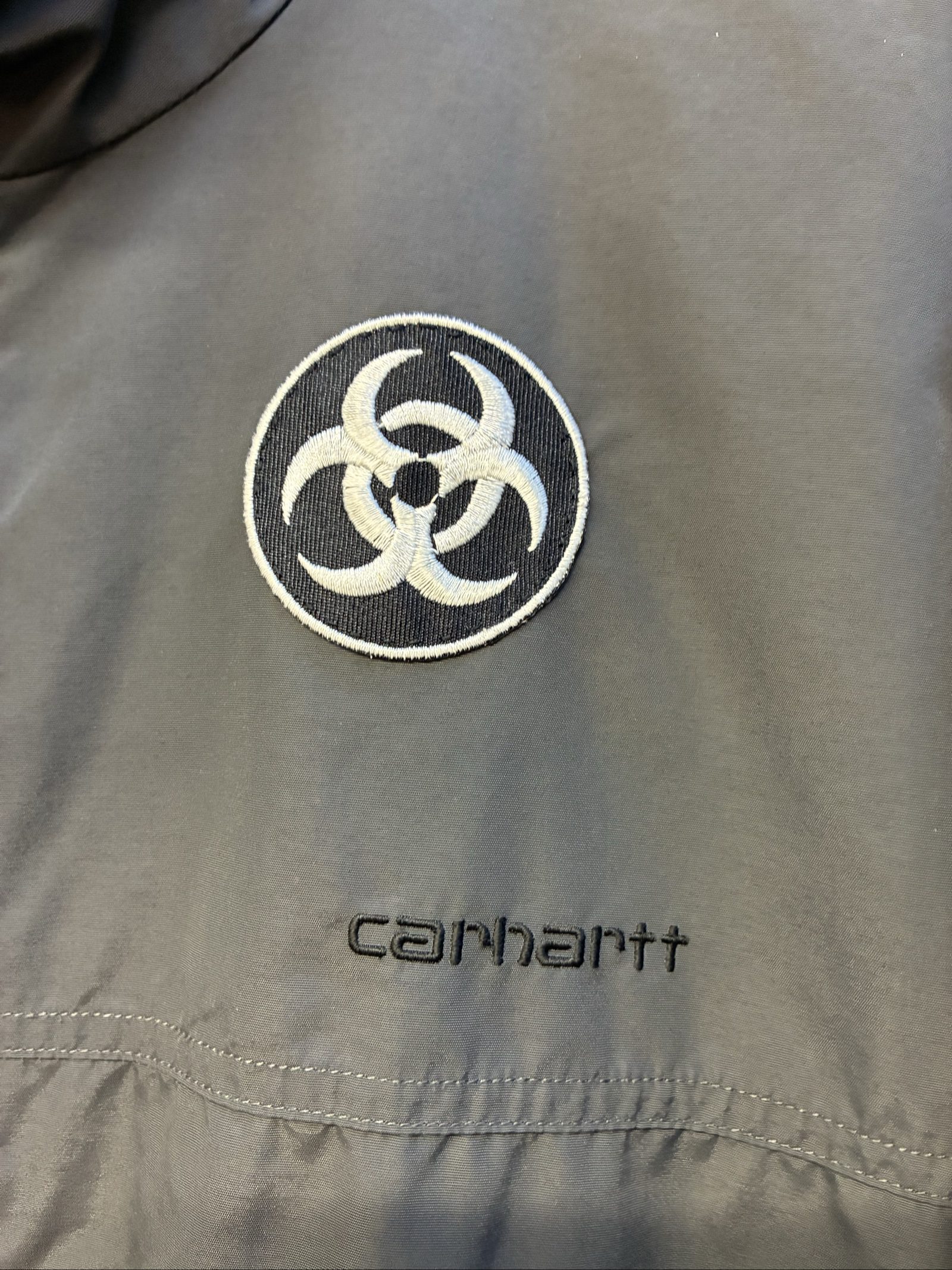 Vintage Carhartt y2k charcoal Zip-Up Jacket XL personalised Jamaica Flag image 3