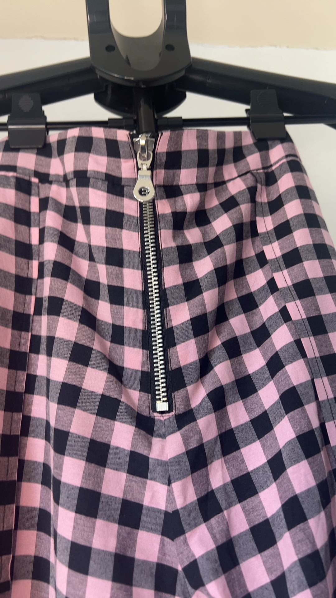 The Ragged Priest Pink & Black Checked Cargo Trousers Large image 2