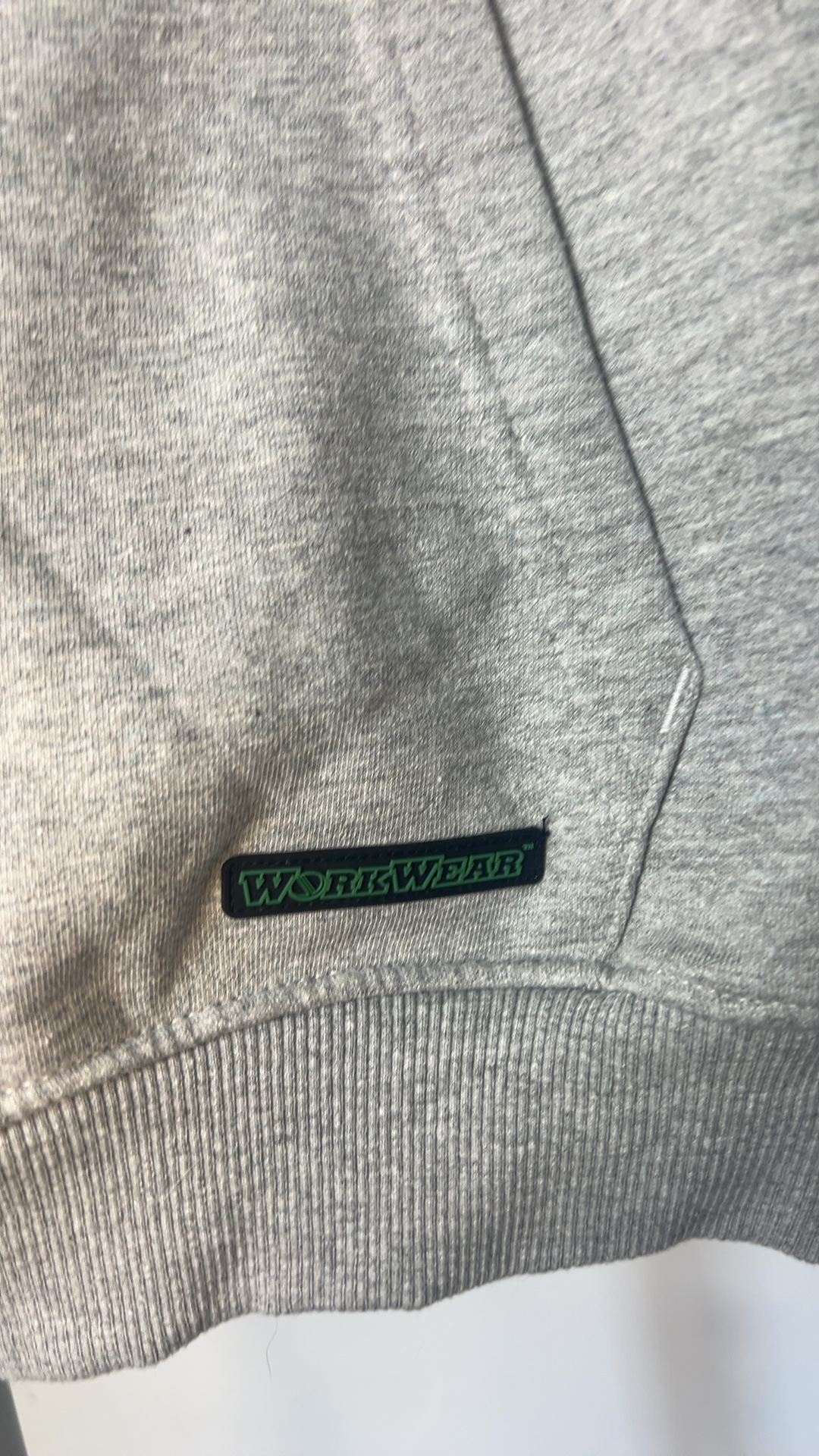 Workwear Grey Zip-Up Hoodie Small Organic Cotton & Recycled Polyester image 3