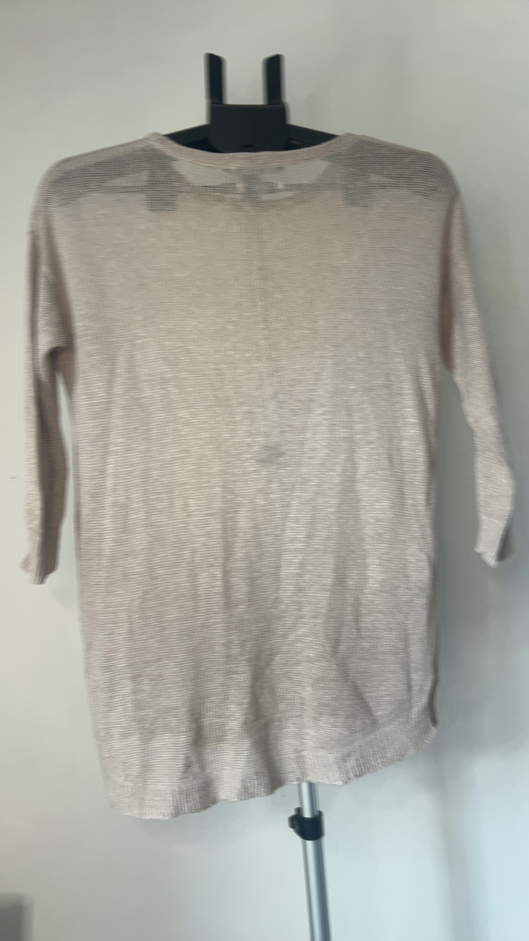 Mango Basics Beige Linen Knit Sweater Small image 2