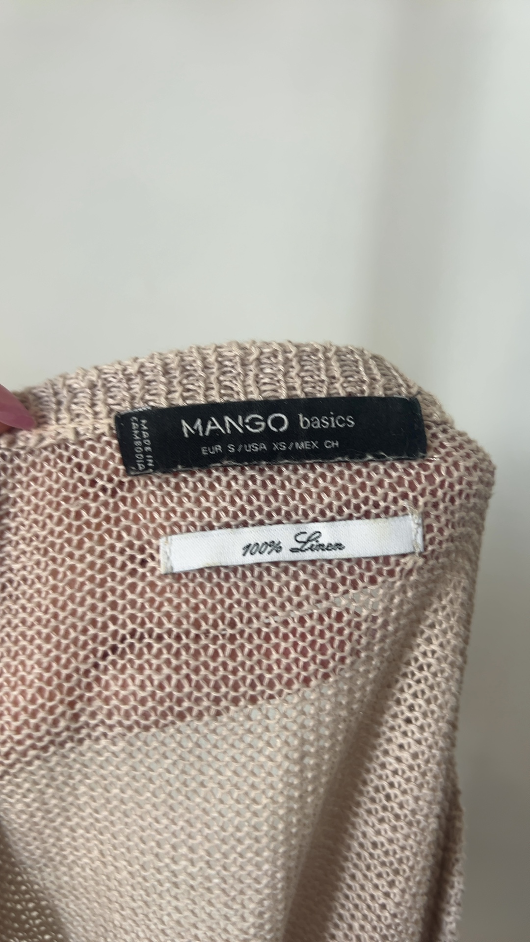 Mango Basics Beige Linen Knit Sweater Small image 5