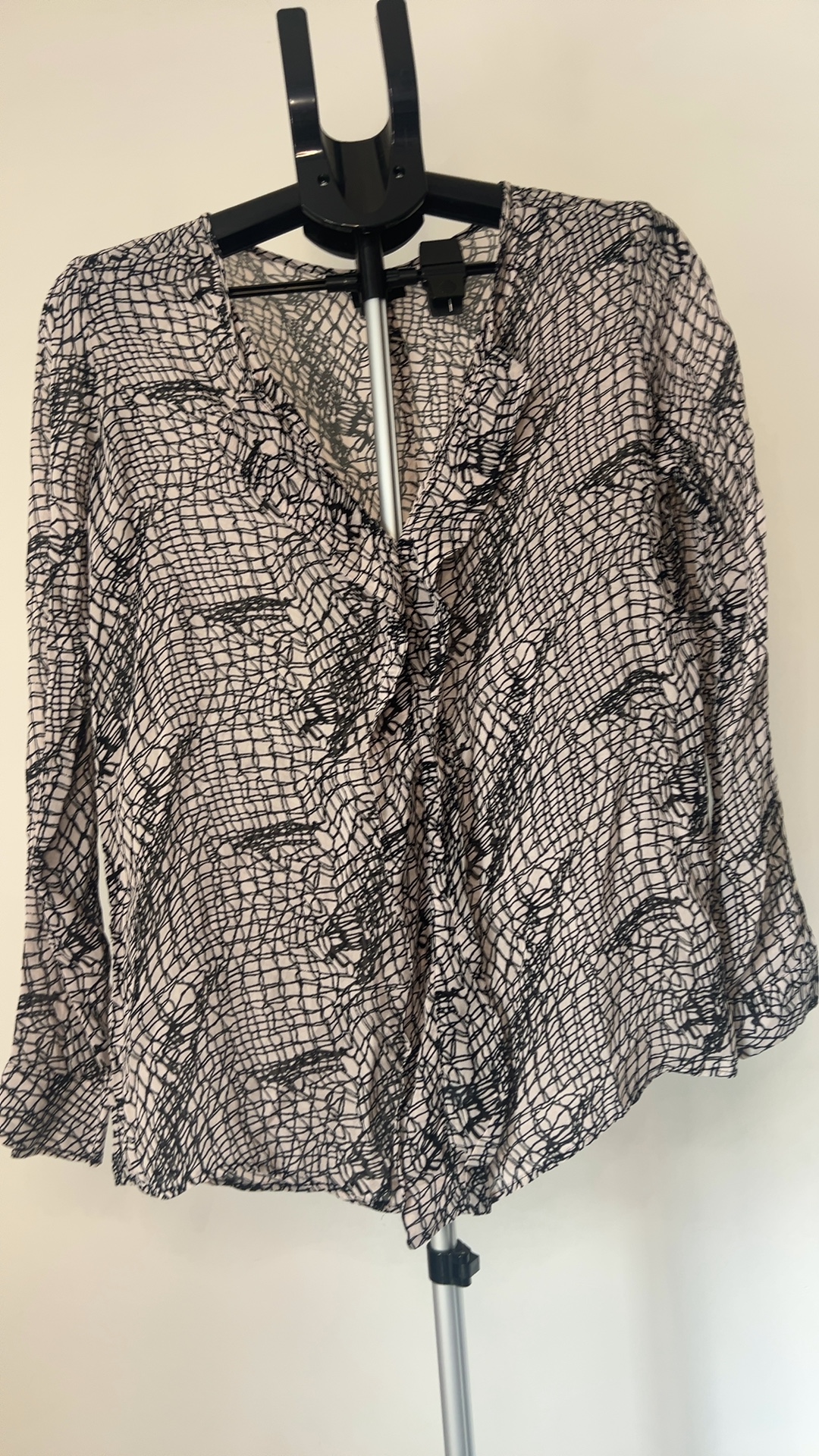 Next Women Black & White Patterned Blouse UK 10