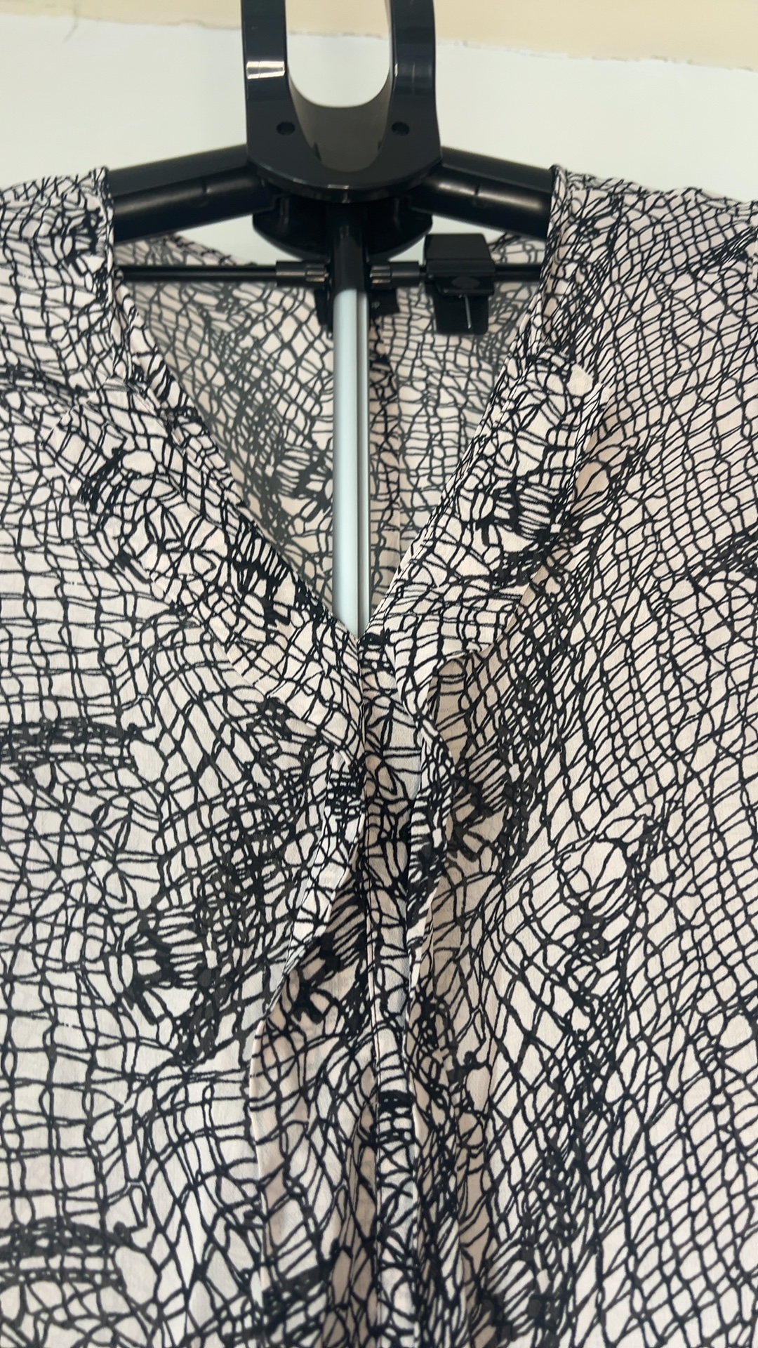 Next Women Black & White Patterned Blouse UK 10 image 2