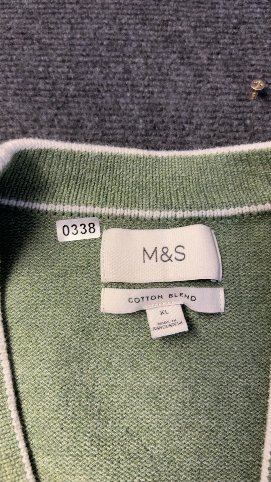 Marks and Spencer Green Mix Cotton Blend Cardigan XL Lightweight Pocket image 7