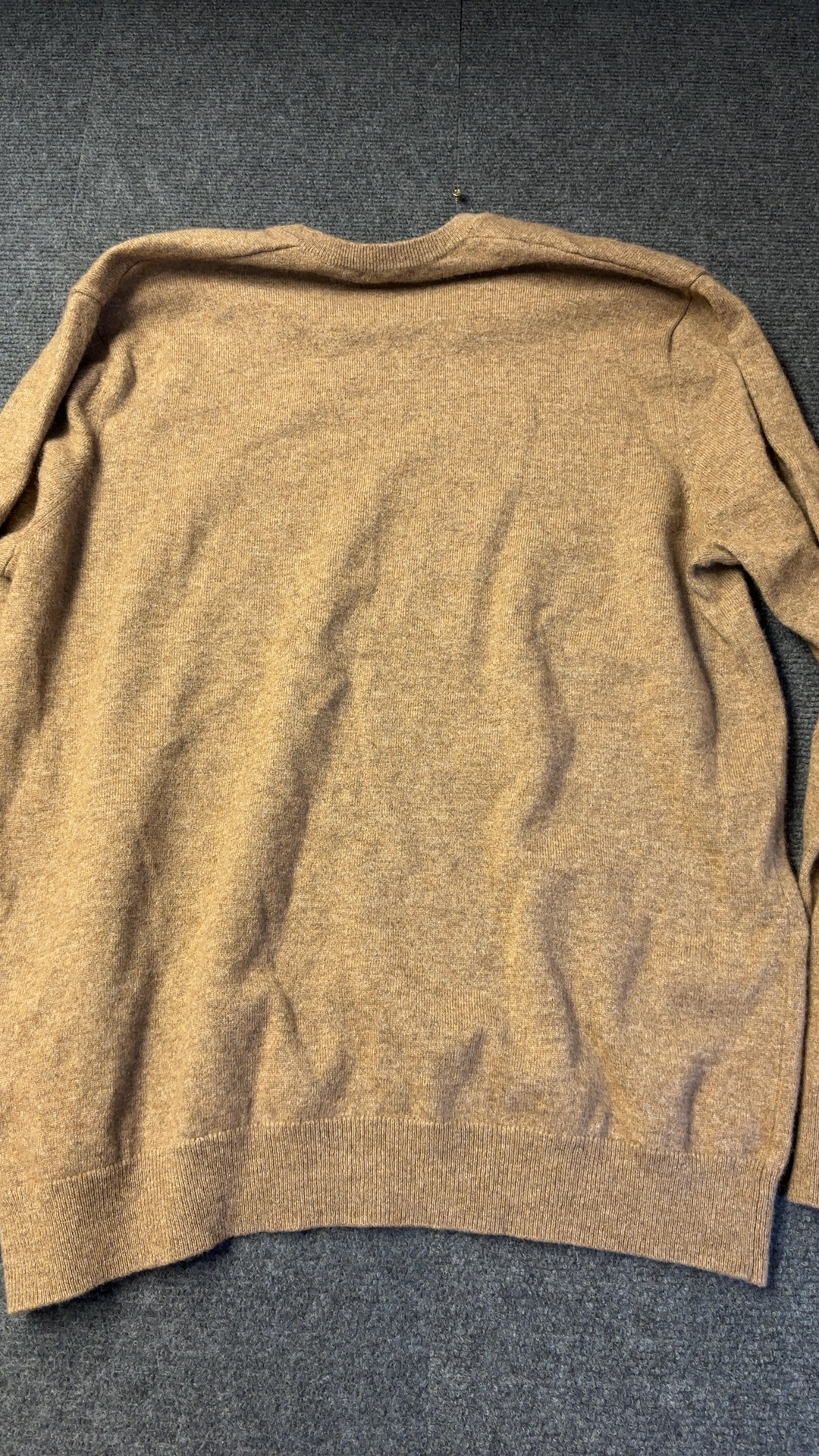 Jaeger Men's Camel Wool & Cashmere V-Neck Jumper XXL excellent condition image 2