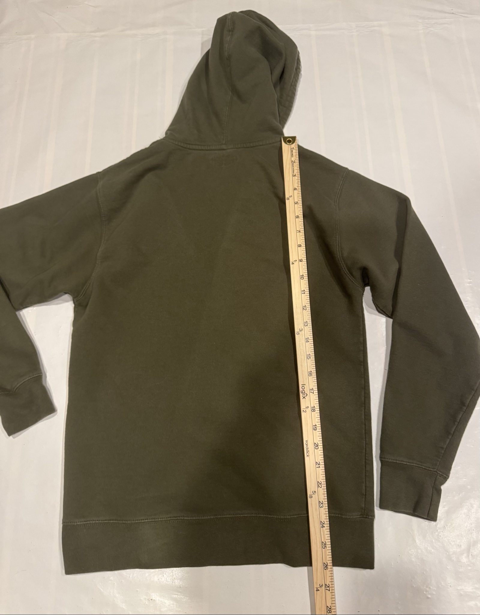 Men’s Enthuzst 18 Graphic Pullover Hoodie – Olive Green – Small image 7
