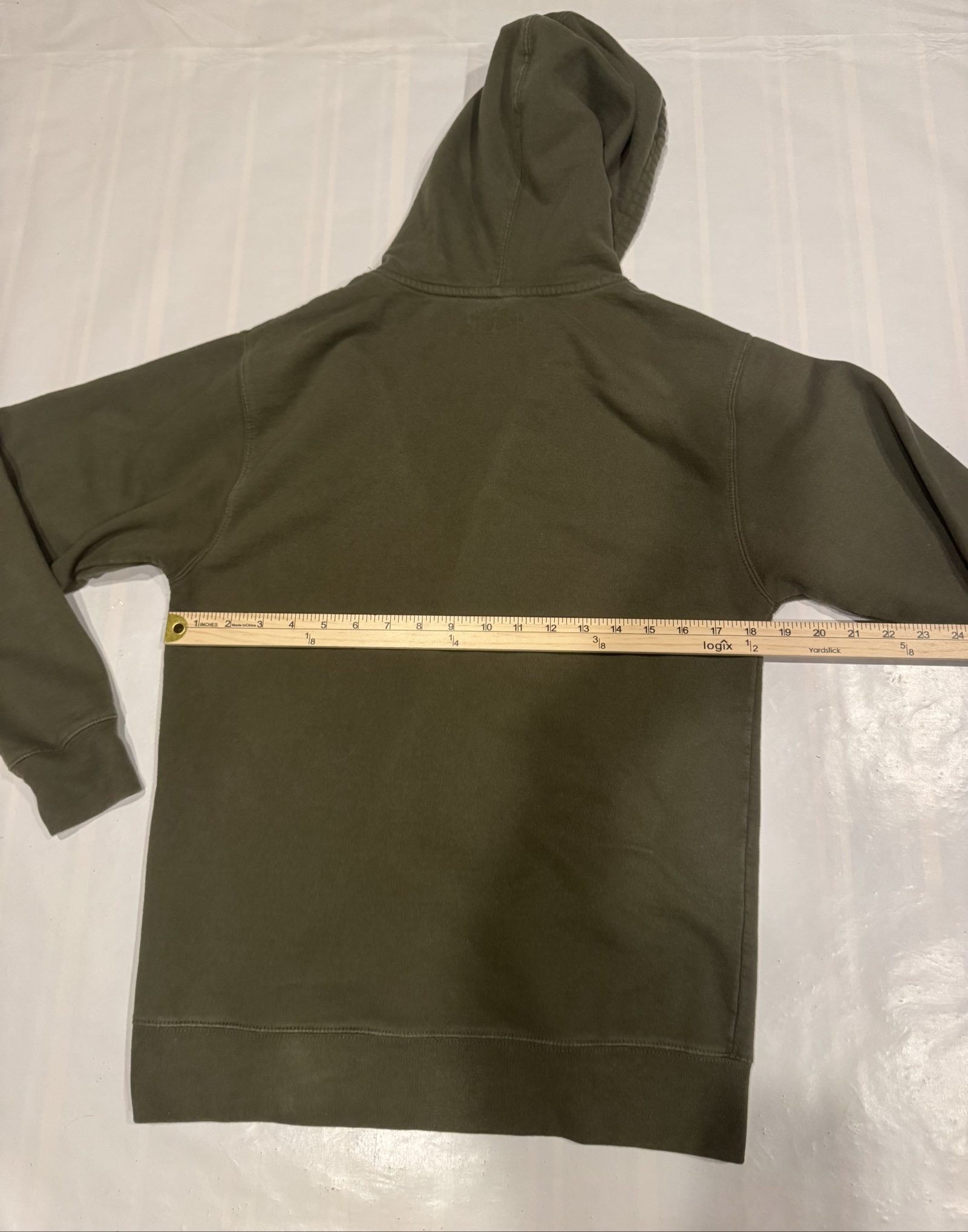 Men’s Enthuzst 18 Graphic Pullover Hoodie – Olive Green – Small image 8