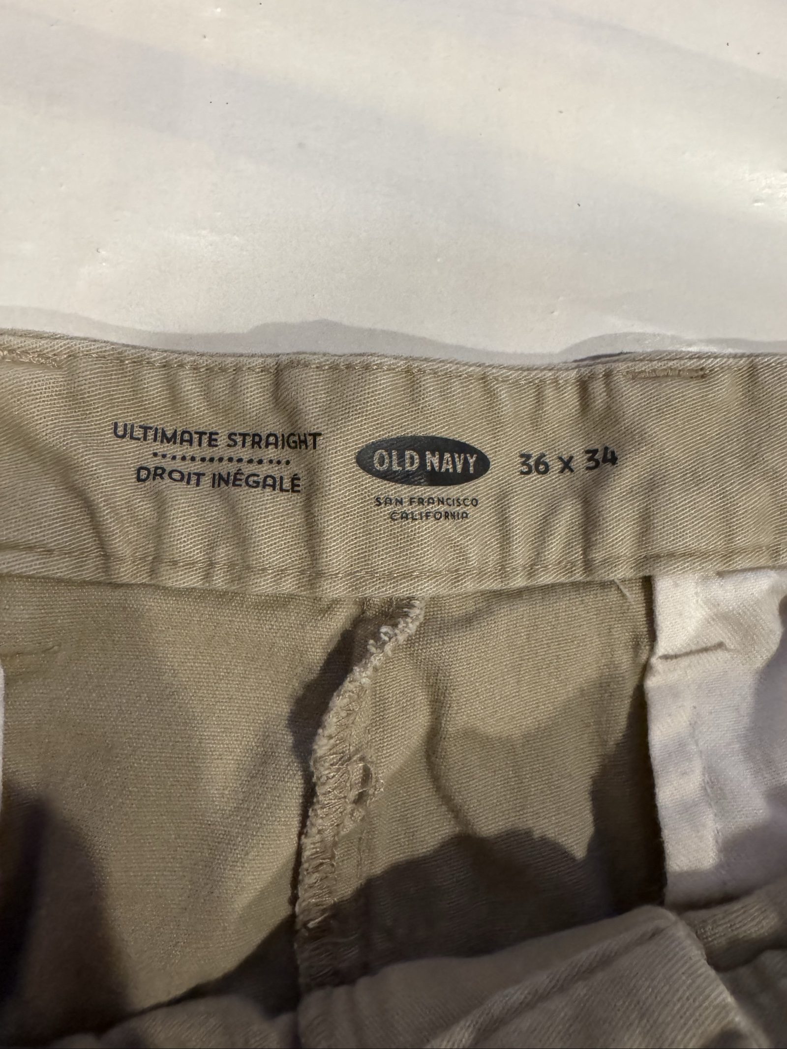 Men’s Old Navy Ultimate Straight Chino Pants – Khaki Tan – 36x34 image 3