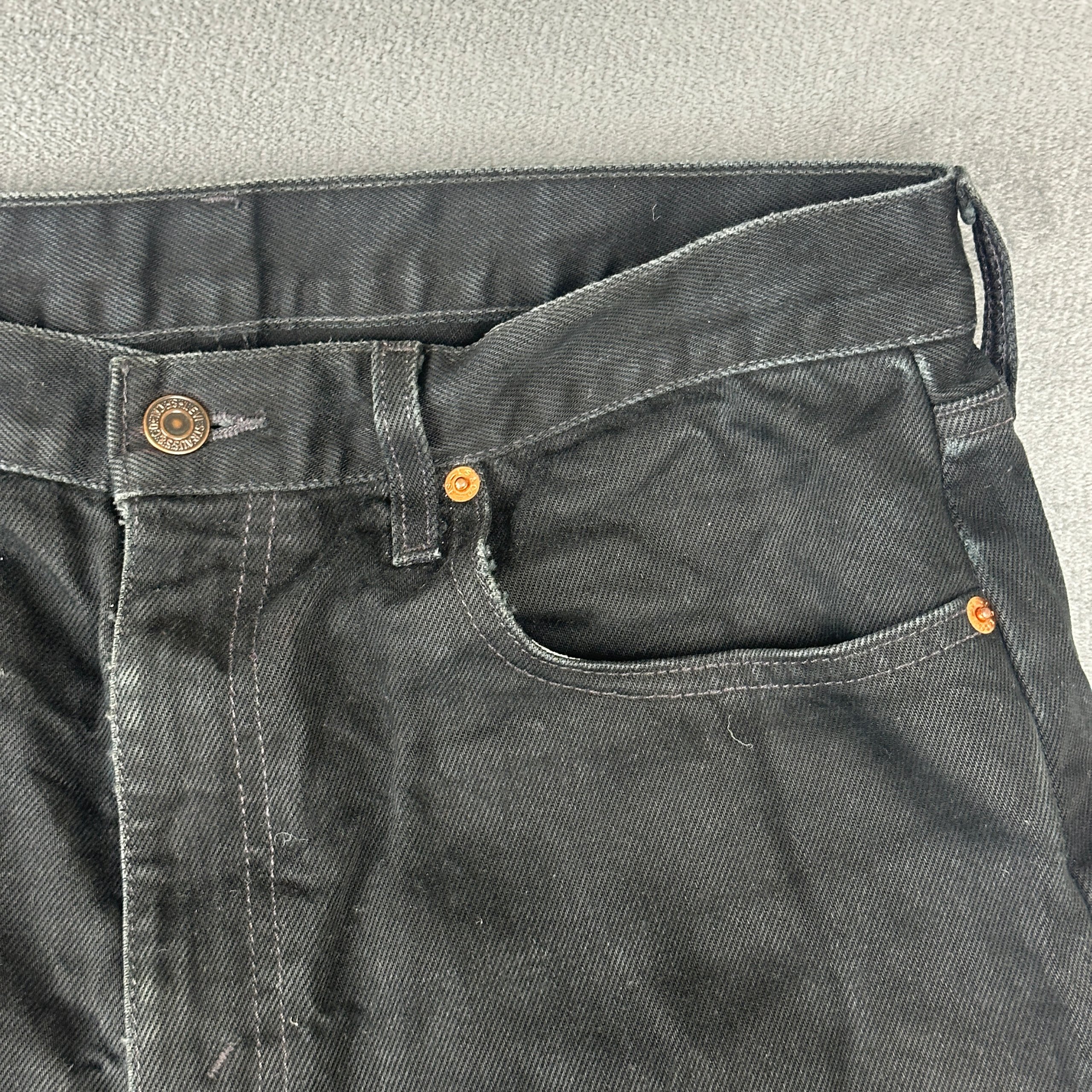 Vintage Levi's 615 Orange Tab Black Slim Straight Jeans W33 L32 image 3