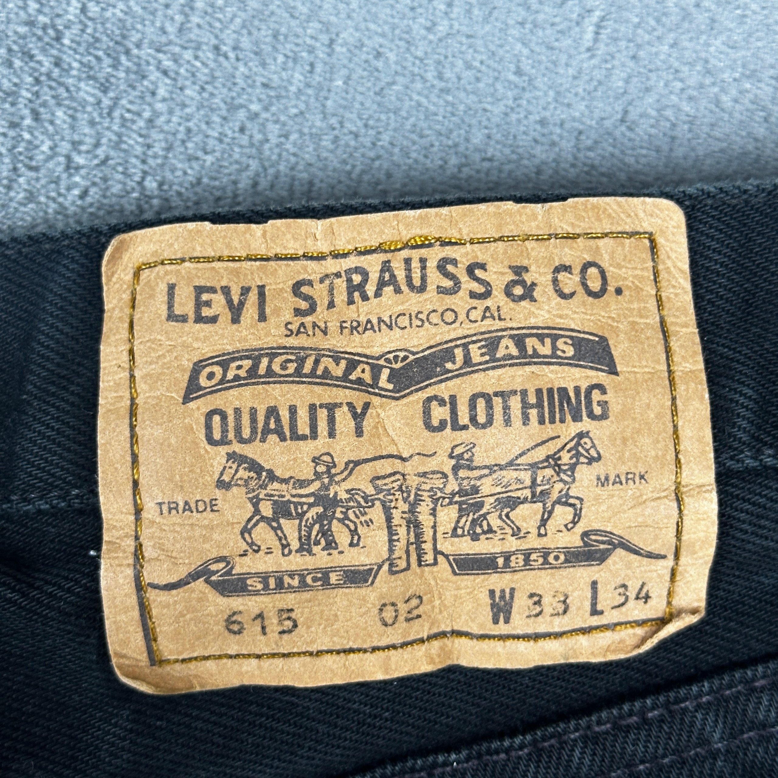 Vintage Levi's 615 Orange Tab Black Slim Straight Jeans W33 L32 image 8