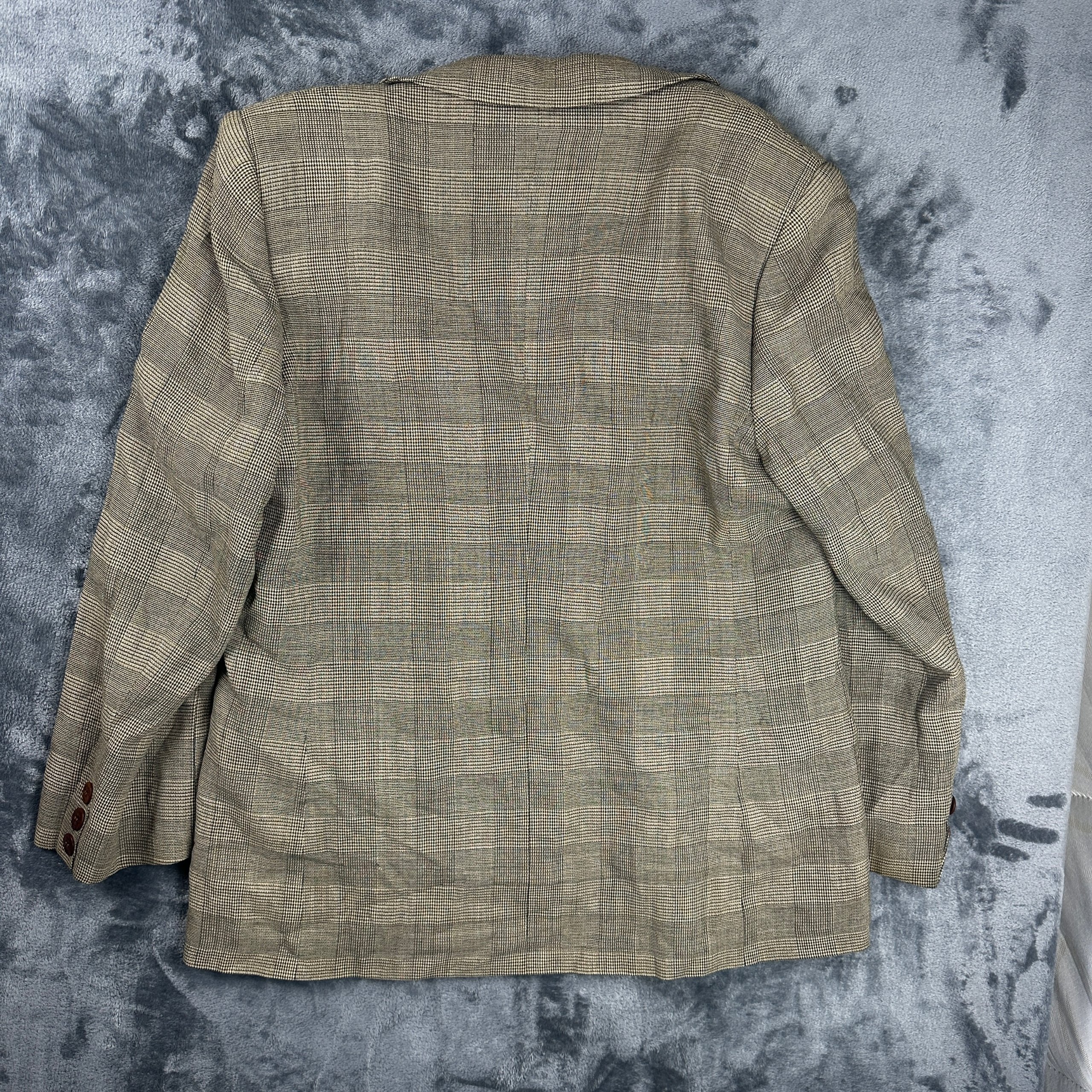 Vintage Burberrys Houndstooth Wool Blazer – Brown & Beige image 5