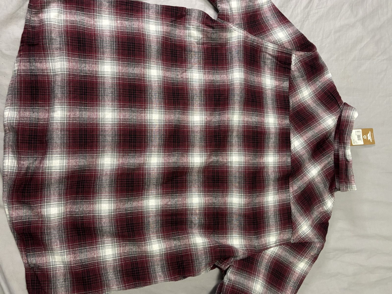 Trespass Men's Red & White Checked Flannel Shirt XL image 2