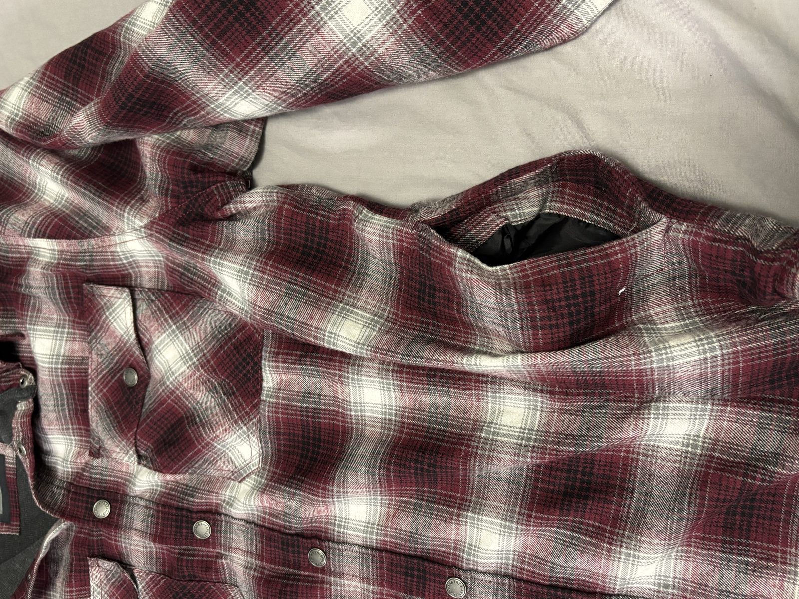 Trespass Men's Red & White Checked Flannel Shirt XL image 4