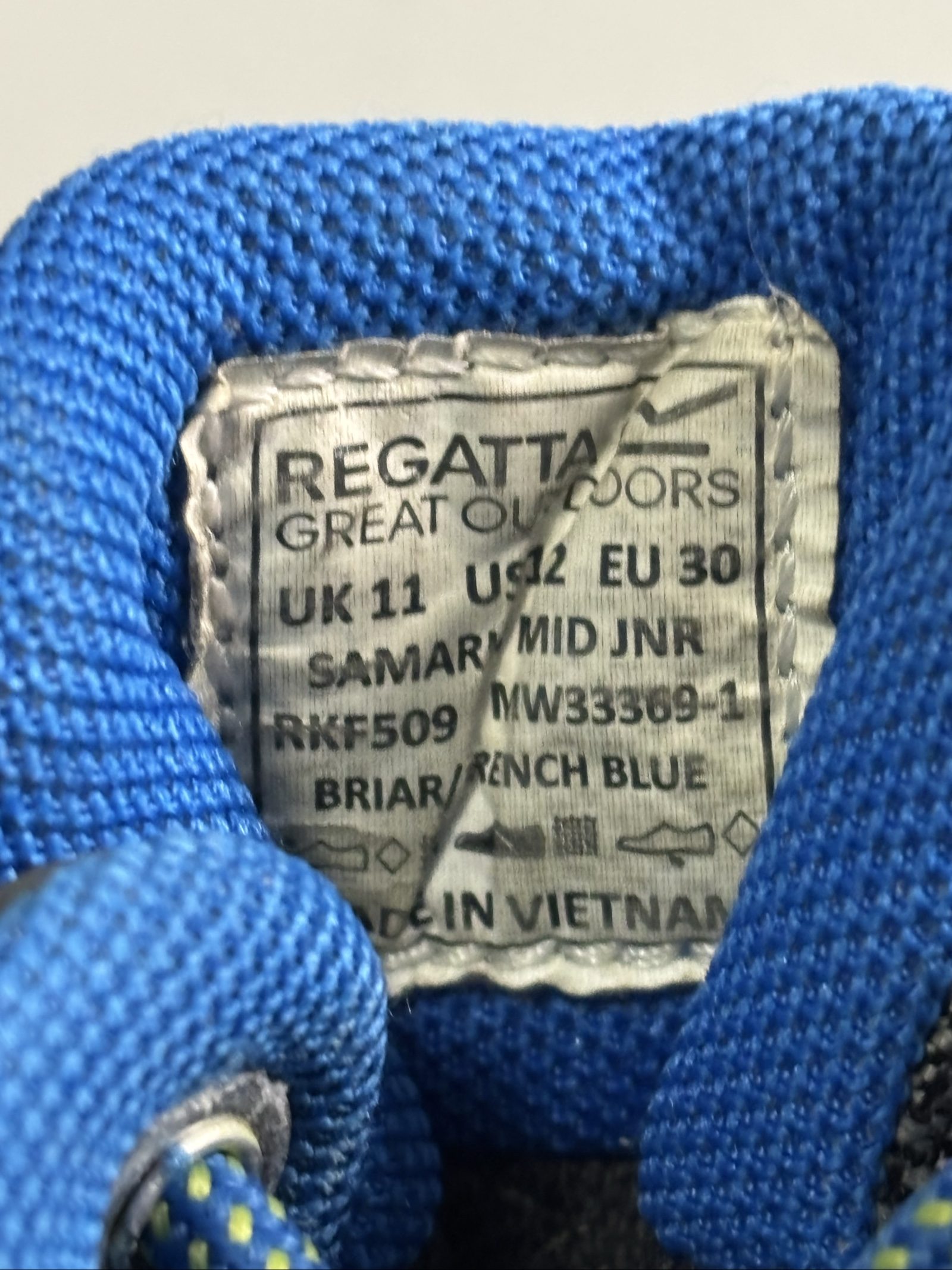 Regatta Boys Blue Waterproof Hiking Boots UK 11 image 7