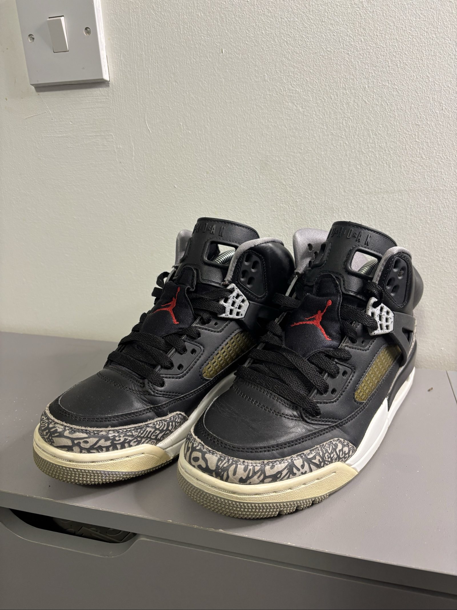 Jordan Black & Grey Air Jordan Spizike UK 6 Sneakers