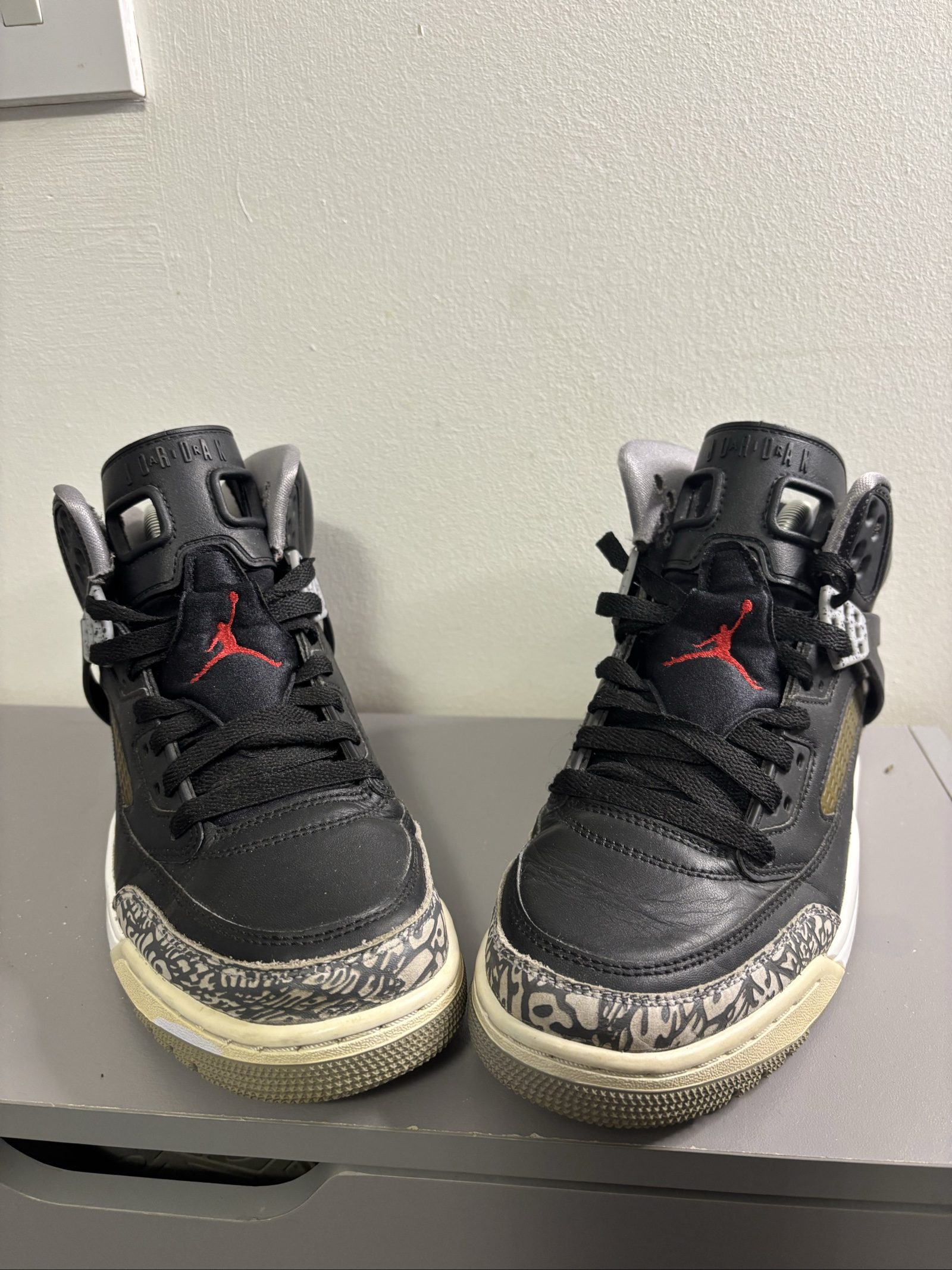 Jordan Black & Grey Air Jordan Spizike UK 6 Sneakers image 2