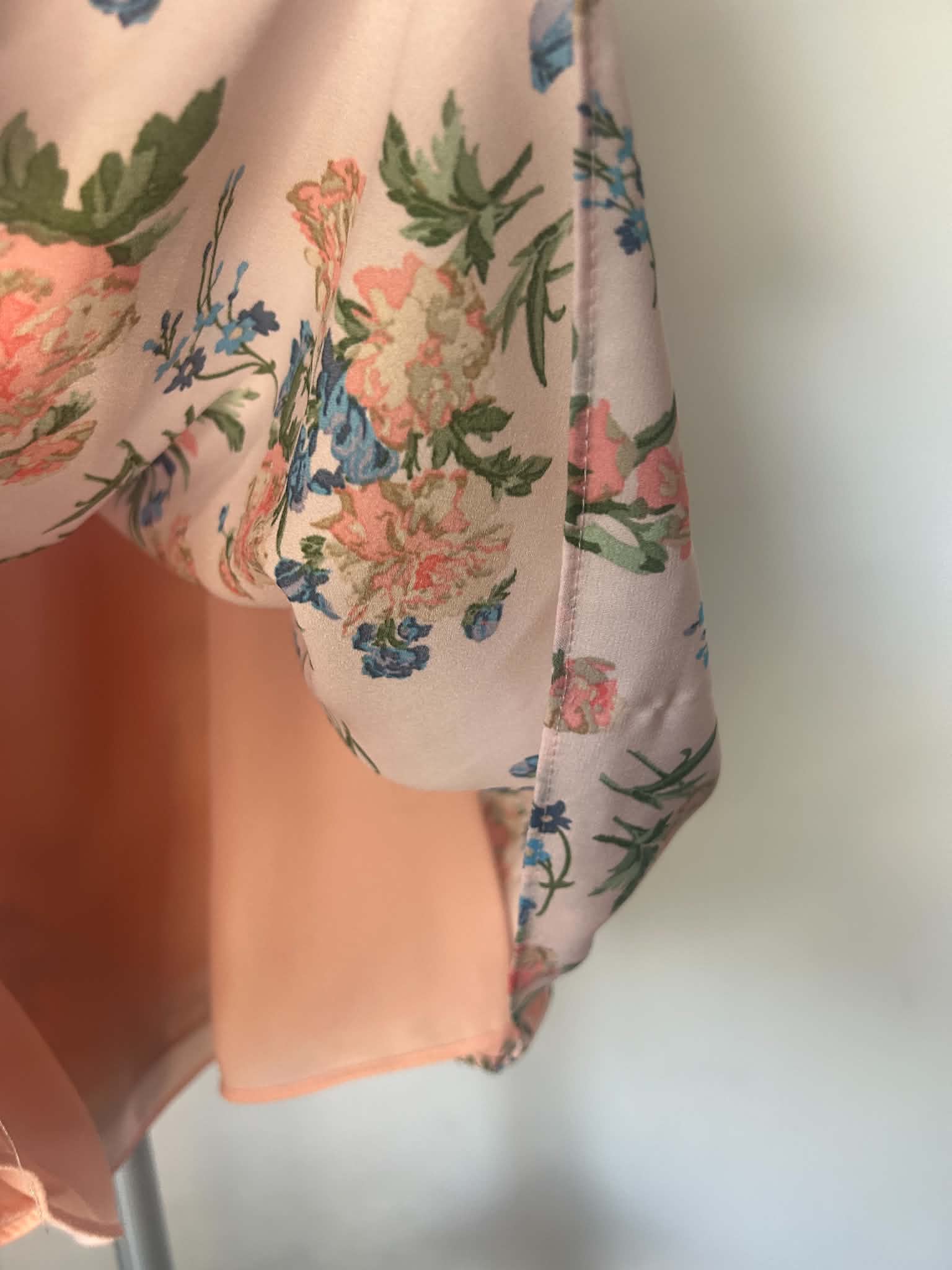 Miss Selfridge Floral Pink & Blue Summer Dress with Black Tie Straps UK6 image 5